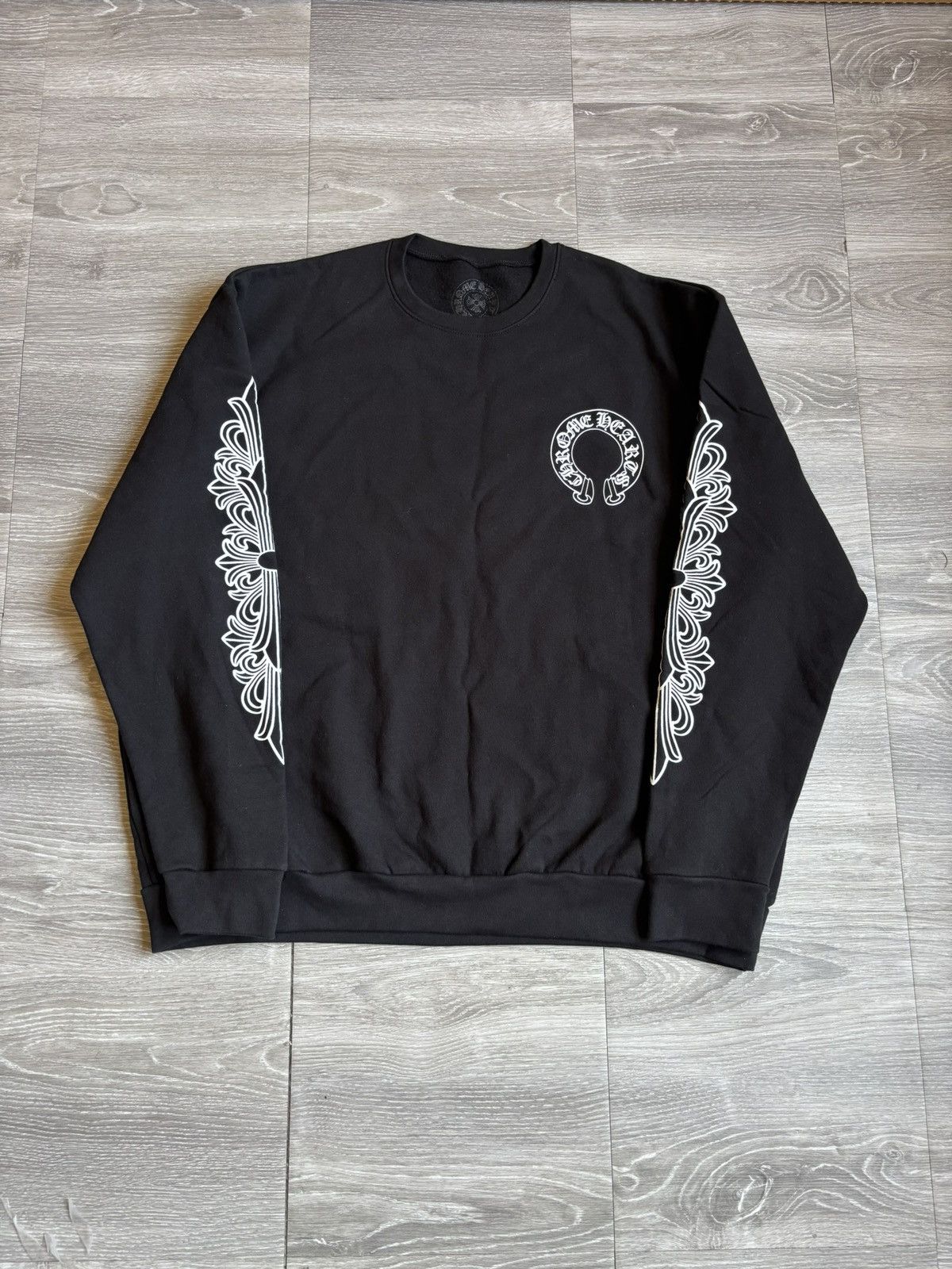 Chrome Hearts Chrome Hearts Black Floral Crewneck Size US S / EU 44-46 / 1 - 4 Thumbnail