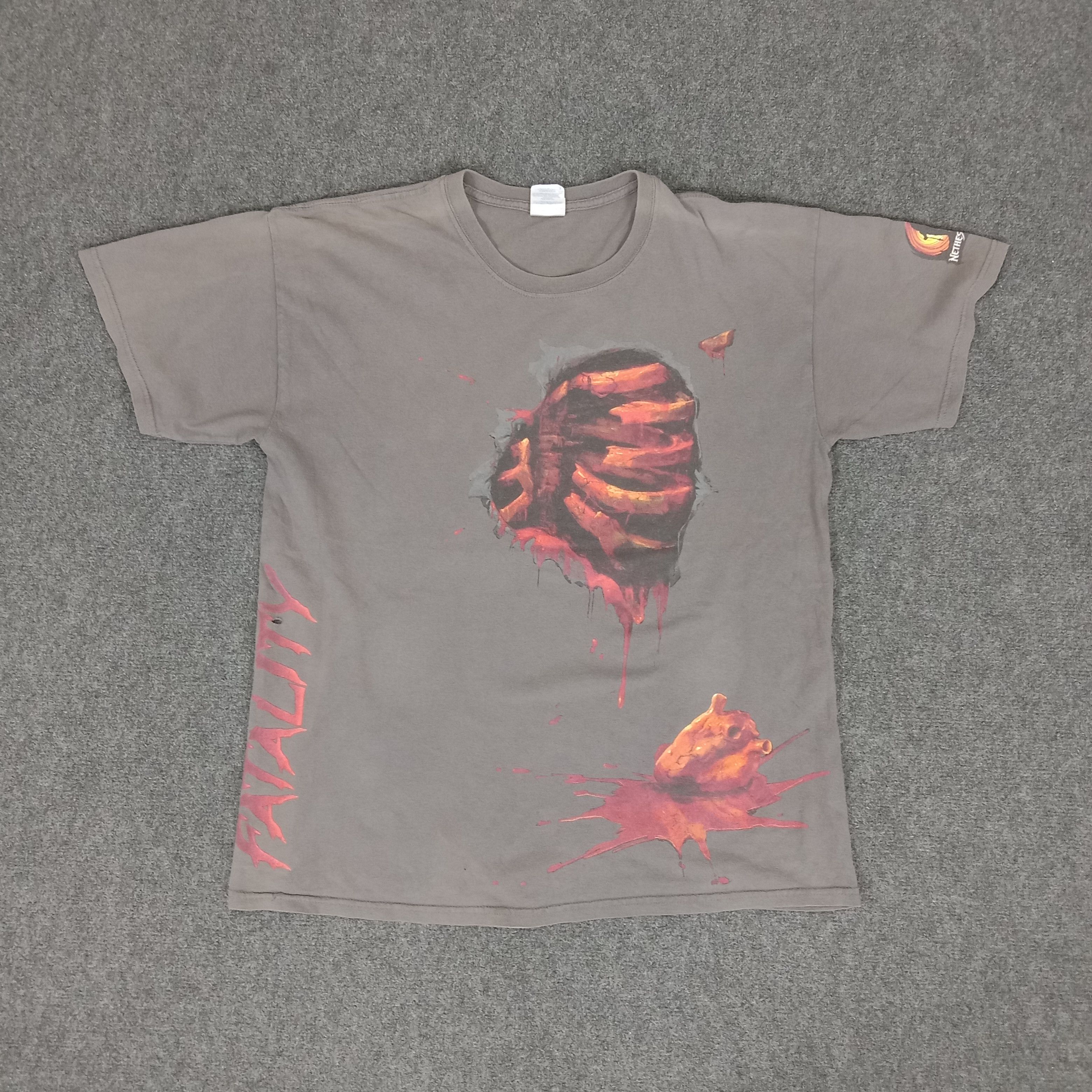 The Game × Vintage Mortal Kombat American Movie Game Horror Tshirt Size US L / EU 52-54 / 3 - 5 Thumbnail