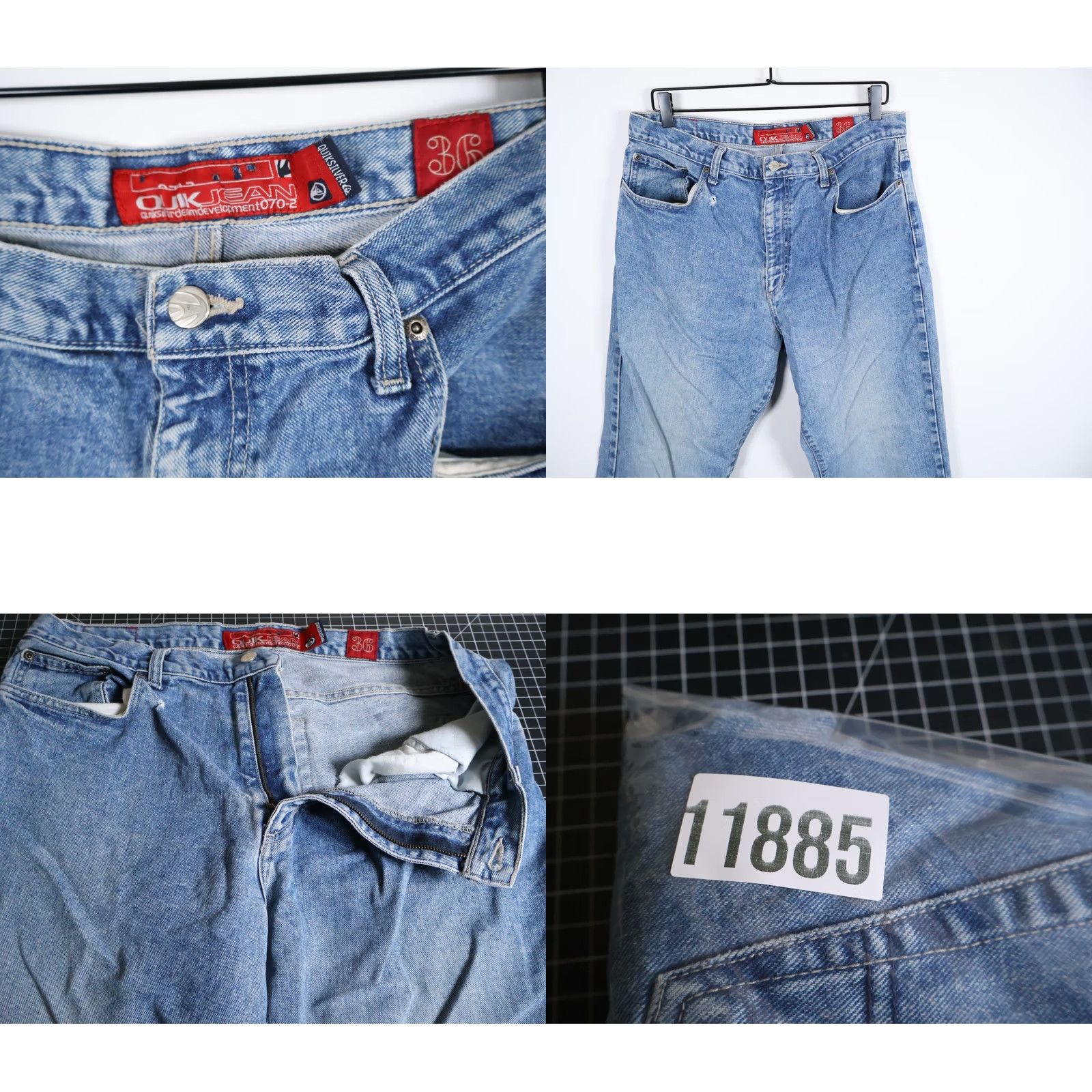 Quiksilver Quiksilver Baggy Fit Jeans Mens 34 Blue Denim Vintage 90s Y2K Style Loose Skater Size US 35 - 10 Thumbnail