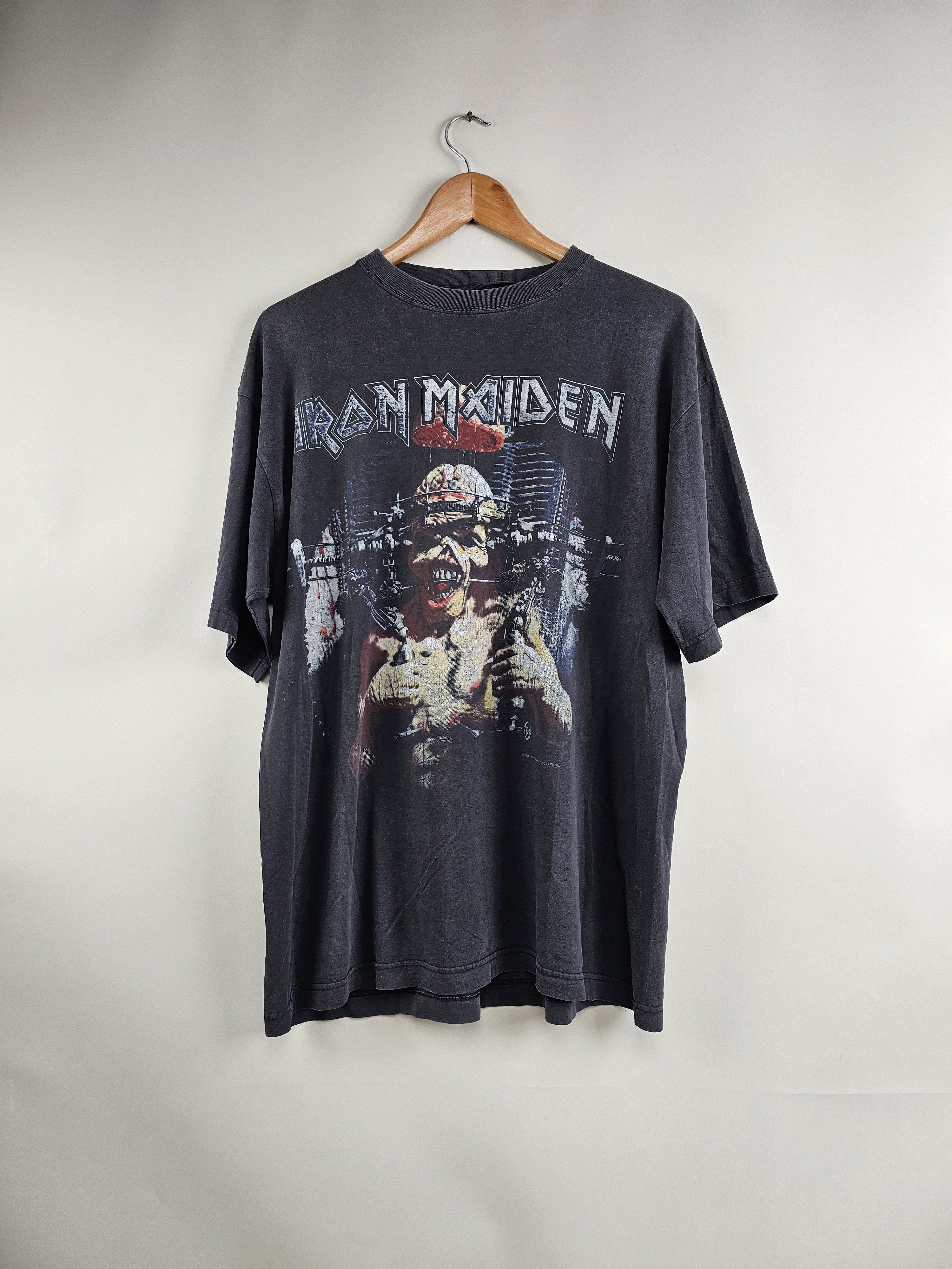 image of Band Tees x Iron Maiden 1995 Iron Maiden The X Factor 23" 29" in Black, Men's (Size XL)