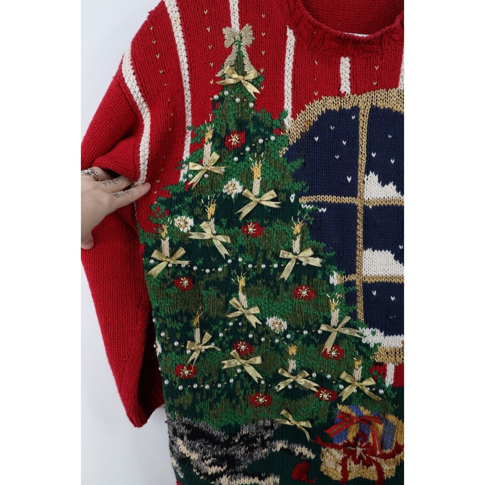 Vintage Vintage 90s Streetwear Heavyweight Christmas Sweater Size XL / US 12-14 / IT 48-50 - 4 Thumbnail