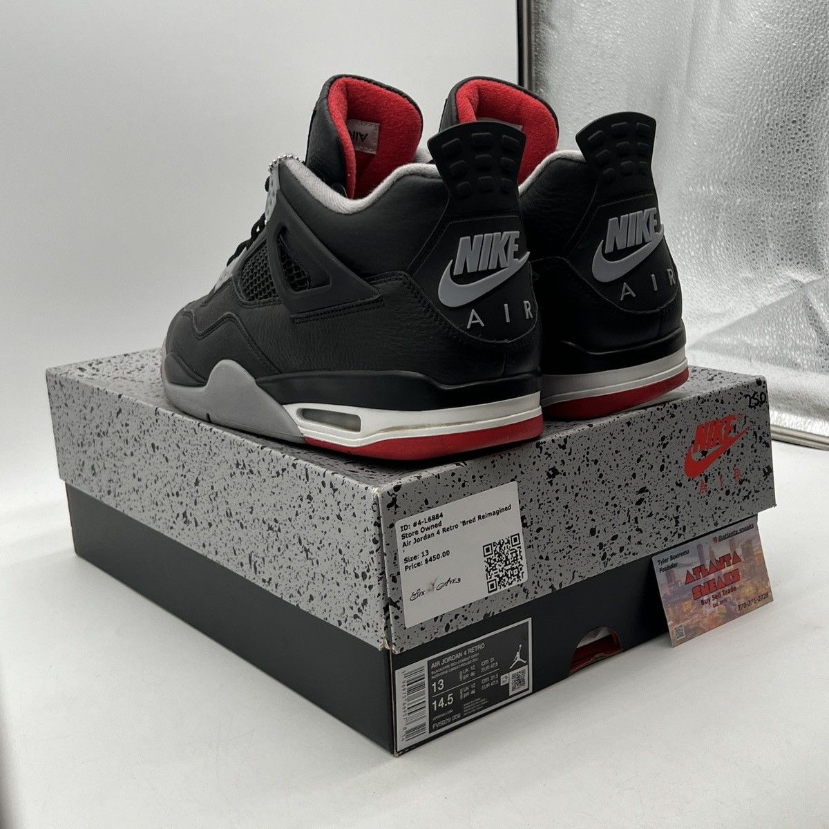 Jordan Brand Air Jordan 4 bred reimagined Size US 13 / EU 46 - 4 Thumbnail