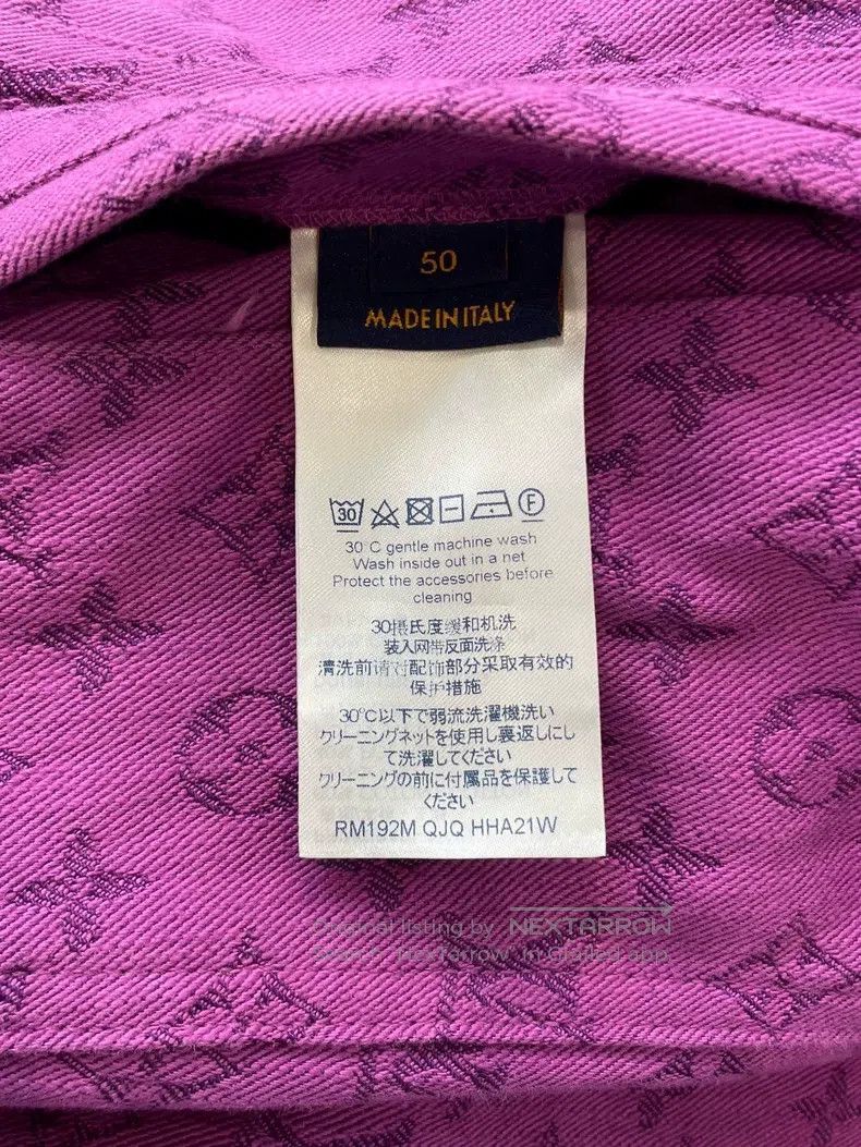 Louis Vuitton Louis Vuitton Purple full logo denim jacket Size US M / EU 48-50 / 2 - 4 Thumbnail
