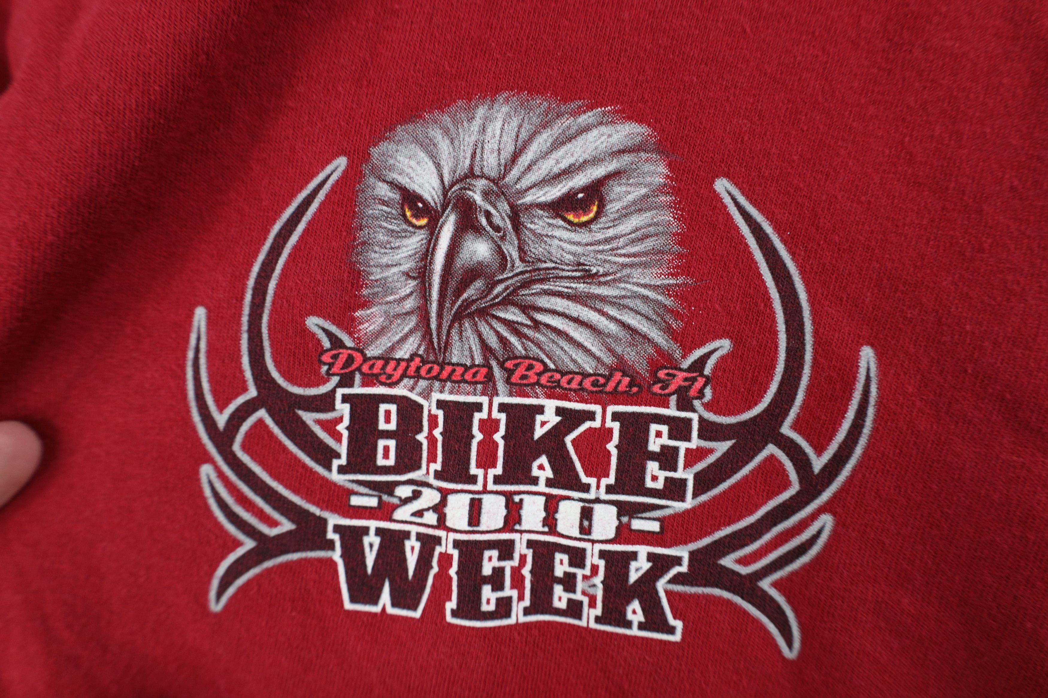 Vintage Vintage Y2K 2010 Daytona Bike Week Tribal Eagle T-Shirt Red Size US XL / EU 56 / 4 - 4 Thumbnail