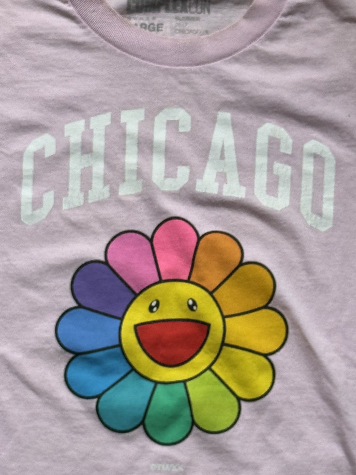 Complex × Takashi Murakami Takashi Murakami Chicago Complexcon Flower T shirt Pink Size US L / EU 52-54 / 3 - 2 Thumbnail