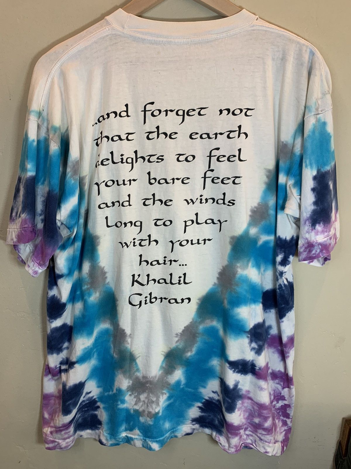 Band Tees × Vintage *RARE* Vintage 90’s Woodstock Festival Khalil Gibran T-Shirt Size US L / EU 52-54 / 3 - 2 Thumbnail