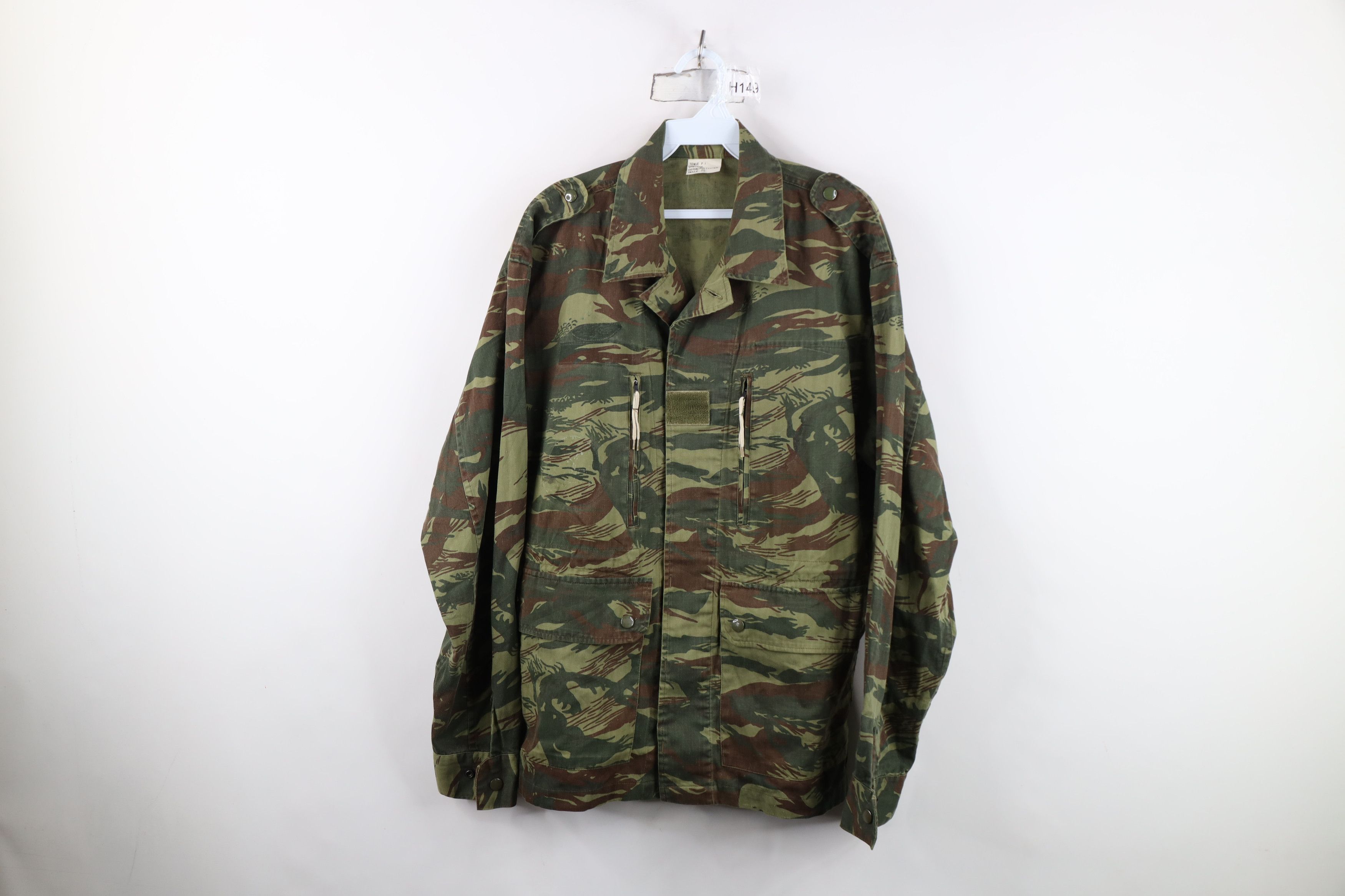 Vintage Vintage 80s 90s French Military Twill Camouflage Jacket Size US L / EU 52-54 / 3 - 1 Thumbnail