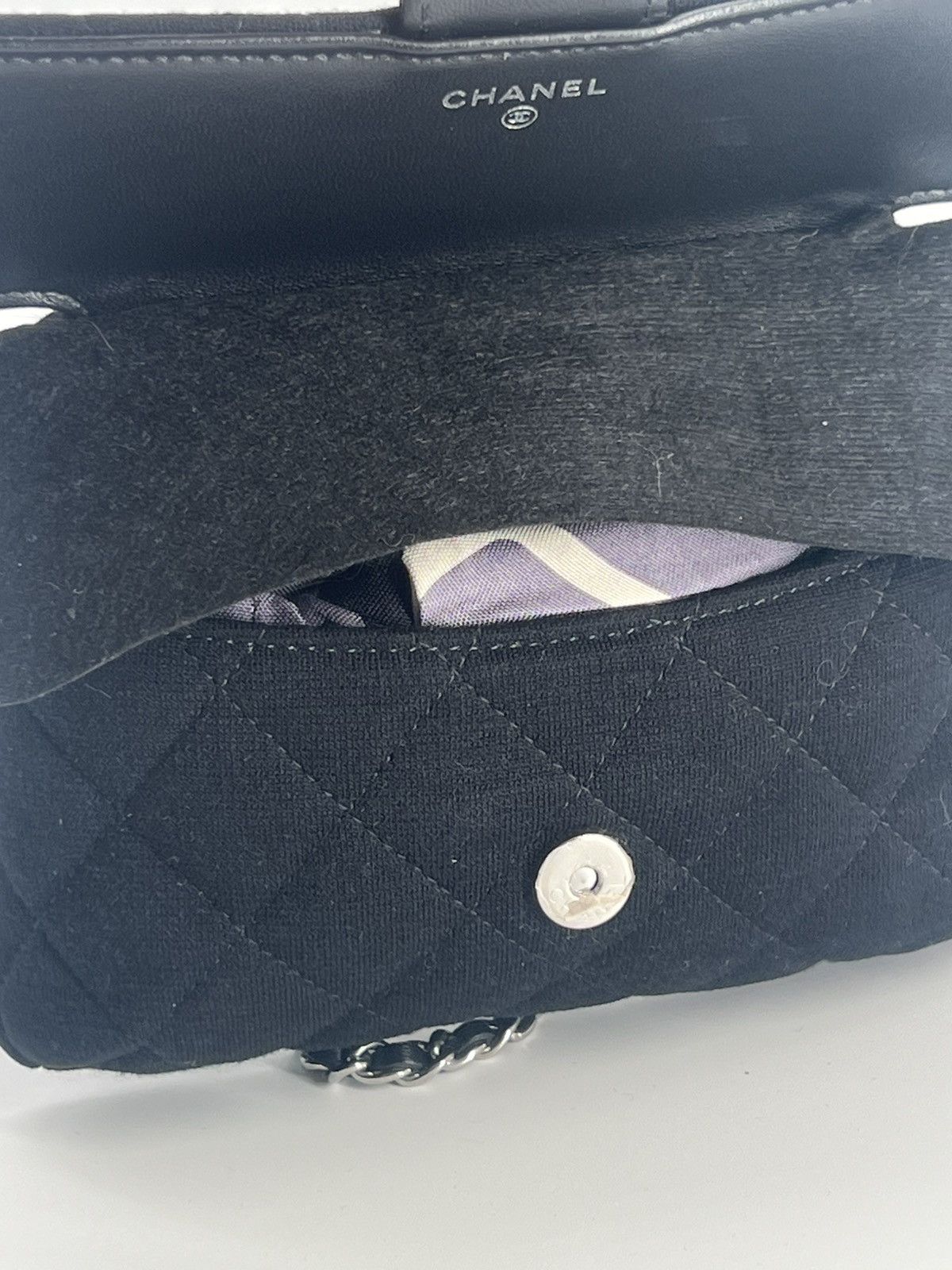 Chanel Chanel Quilted Fabric Foldable Tote Chain Strap Bag Size ONE SIZE - 10 Thumbnail