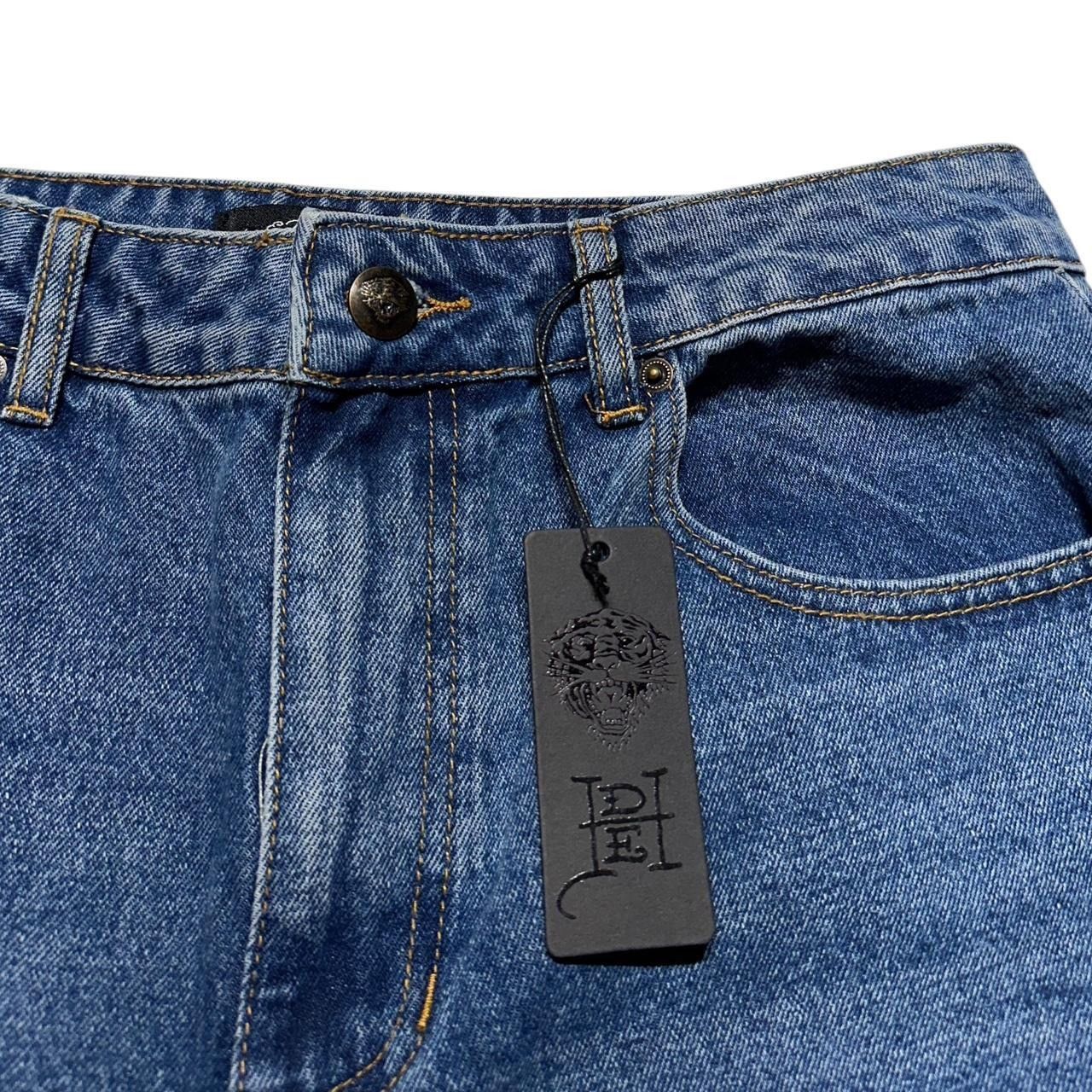 Ed Hardy × Vintage Ed Hardy Wide Leg Jeans Size 32" / US 10 / IT 46 - 6 Thumbnail