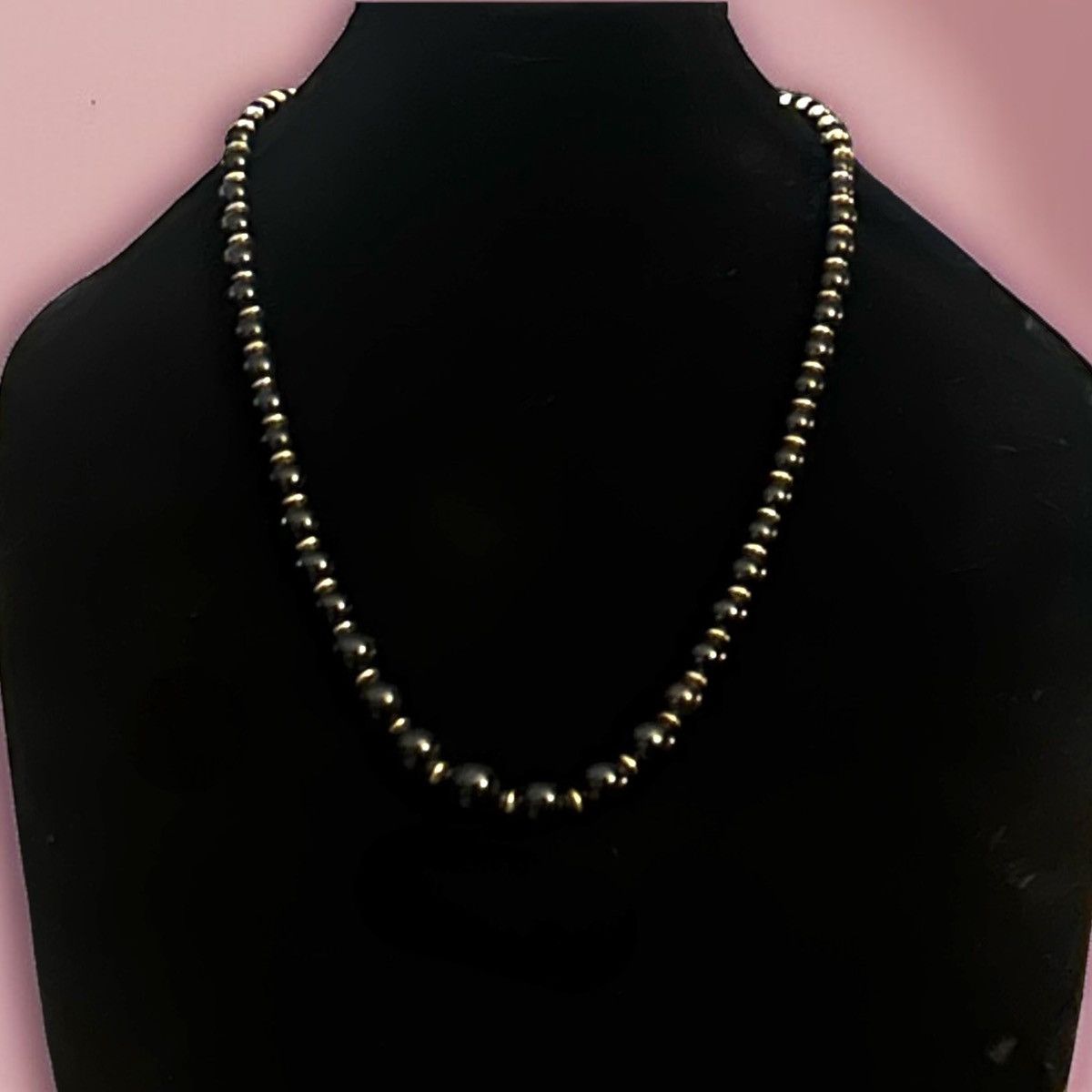 Vintage Vintage black glass bead necklace Size ONE SIZE - 1 Thumbnail