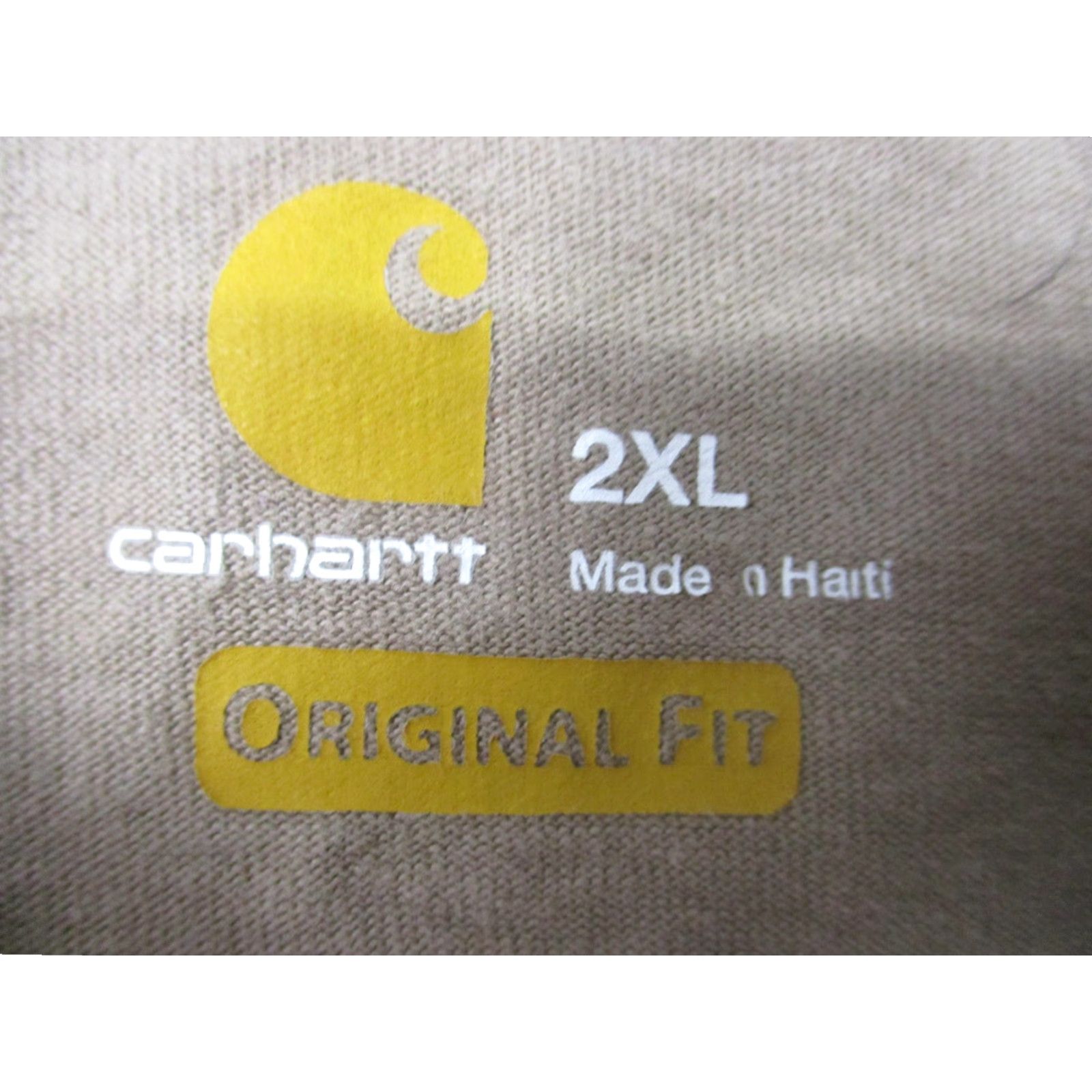 Carhartt VINTAGE Carhartt Shirt Mens 2XL Tan K87 Original Fit Pocket Workwear 100% Cotton Tee Size US XXL / EU 58 / 5 - 3 Thumbnail