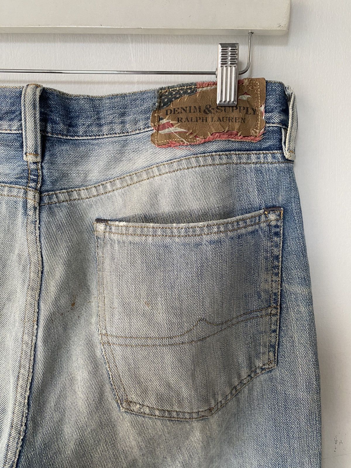 Ralph Lauren × Vintage THRASHED Mud Wash Ralph Lauren Destroyed Jeans Size US 32 / EU 48 - 10 Thumbnail