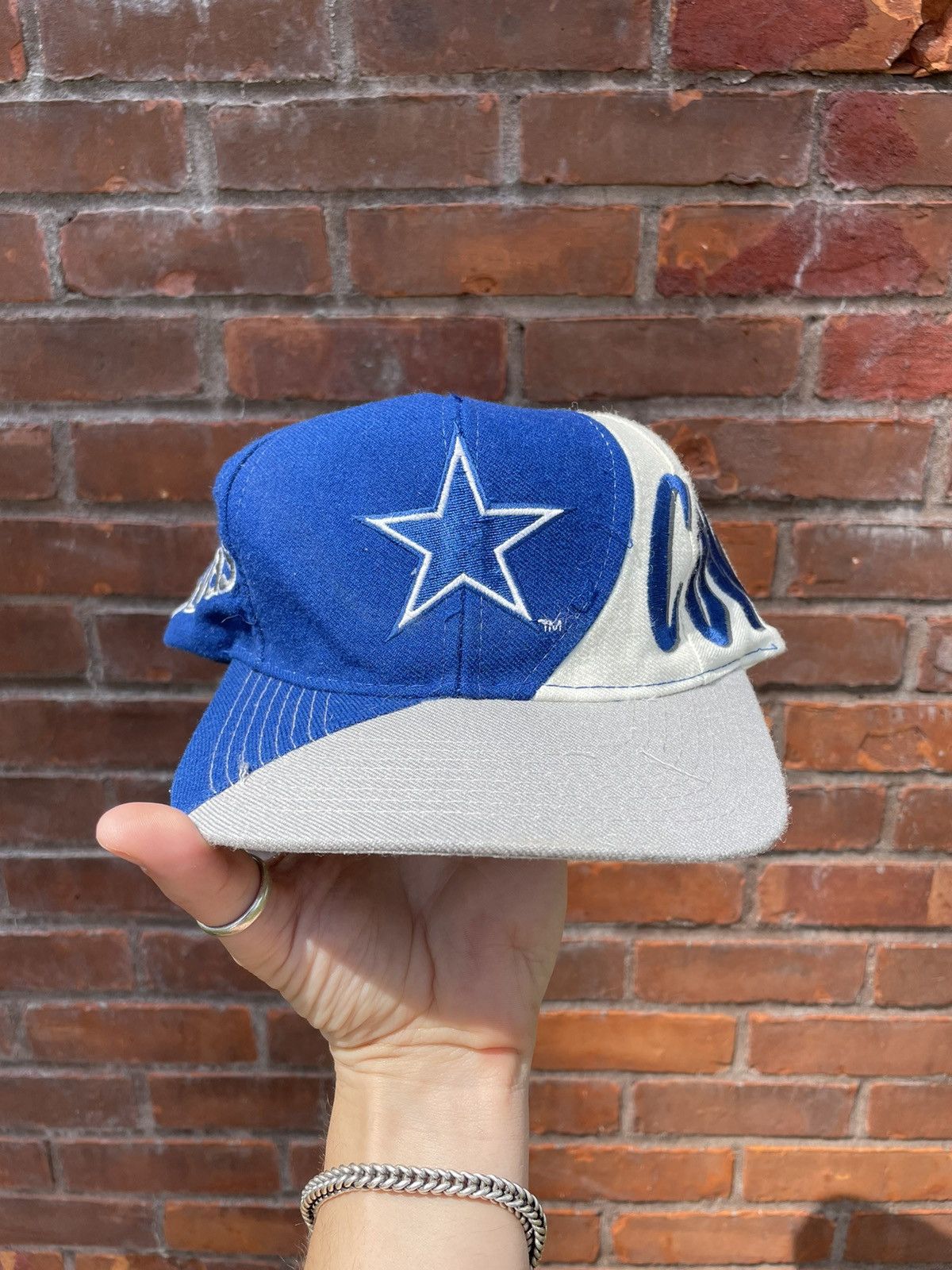 image of 90's Dallas Cowboys Nfl Snapback Hat in Blue/White, Men's