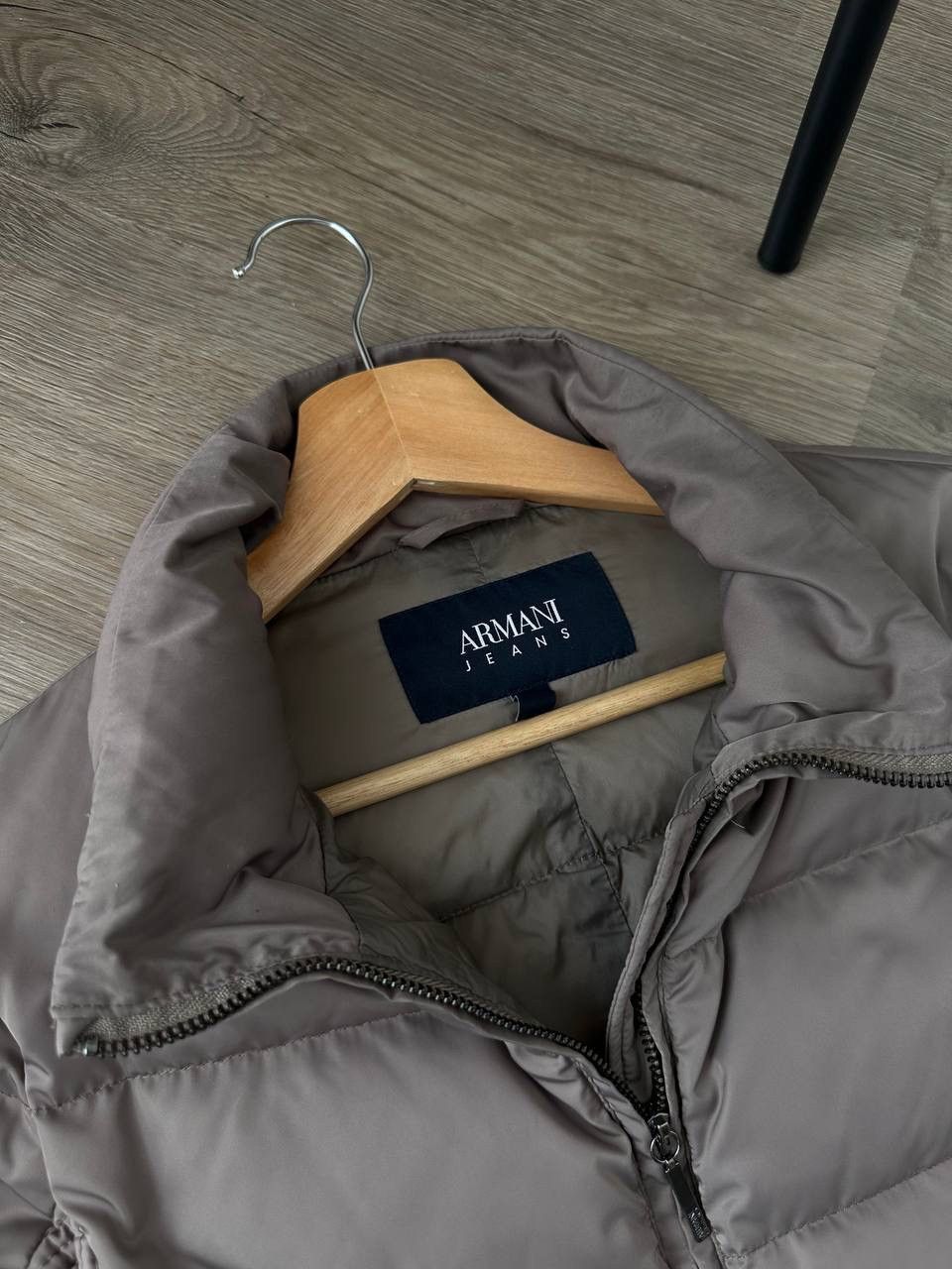 Armani × Vintage Vintage Japanese Armani Jeans Hooded Down Puffers Jacket Size S / US 4 / IT 40 - 6 Thumbnail