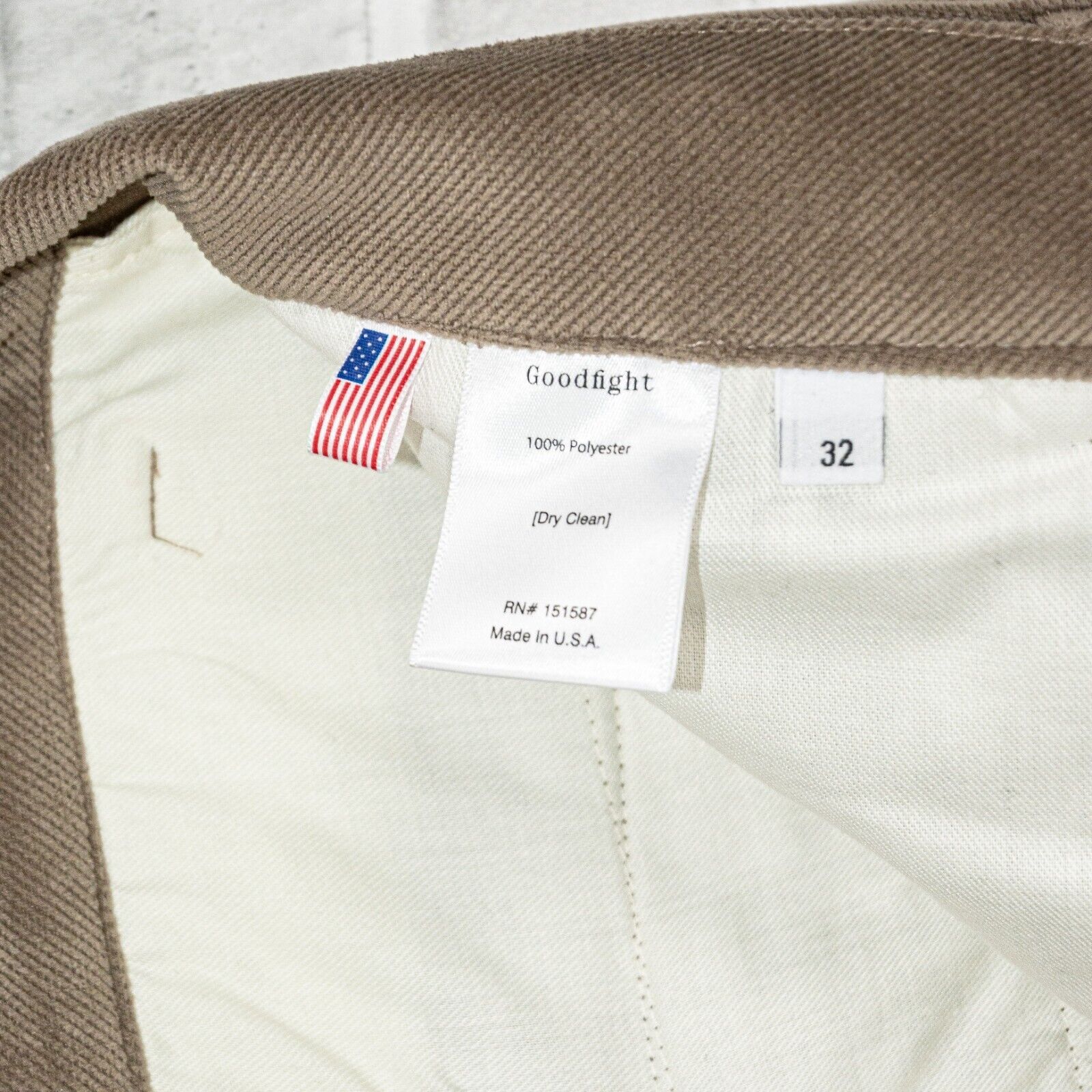 Goodfight Goodfight Textured Layered Trouser Pants wide leg in Tan Size US 32 / EU 48 - 8 Thumbnail