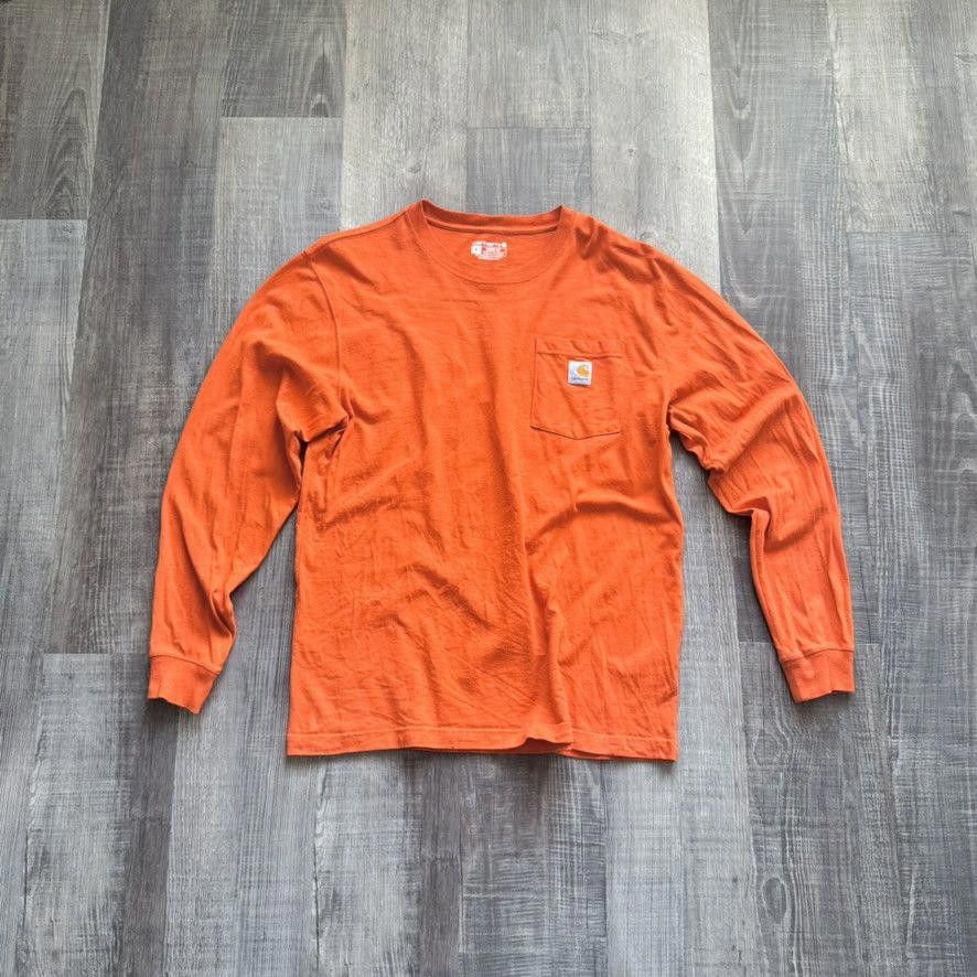 Carhartt CARHARTT • Long Sleeve Work Tee "Orange" (M) Size US M / EU 48-50 / 2 - 1 Thumbnail