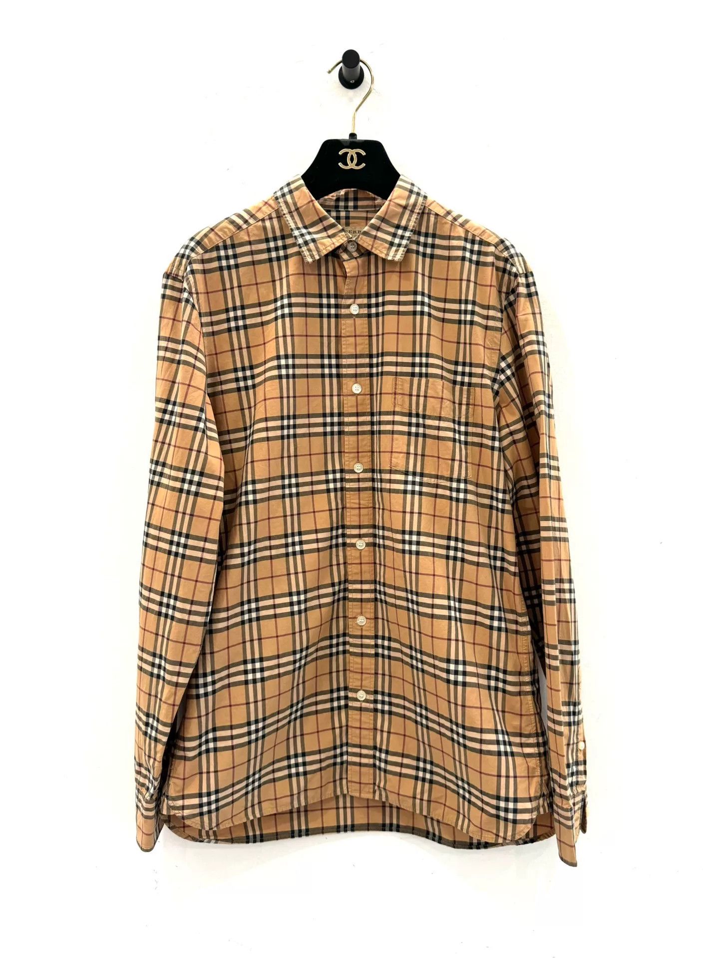 Burberry Burberry Brown Check Men's Shirt Size US M / EU 48-50 / 2 - 1 Thumbnail