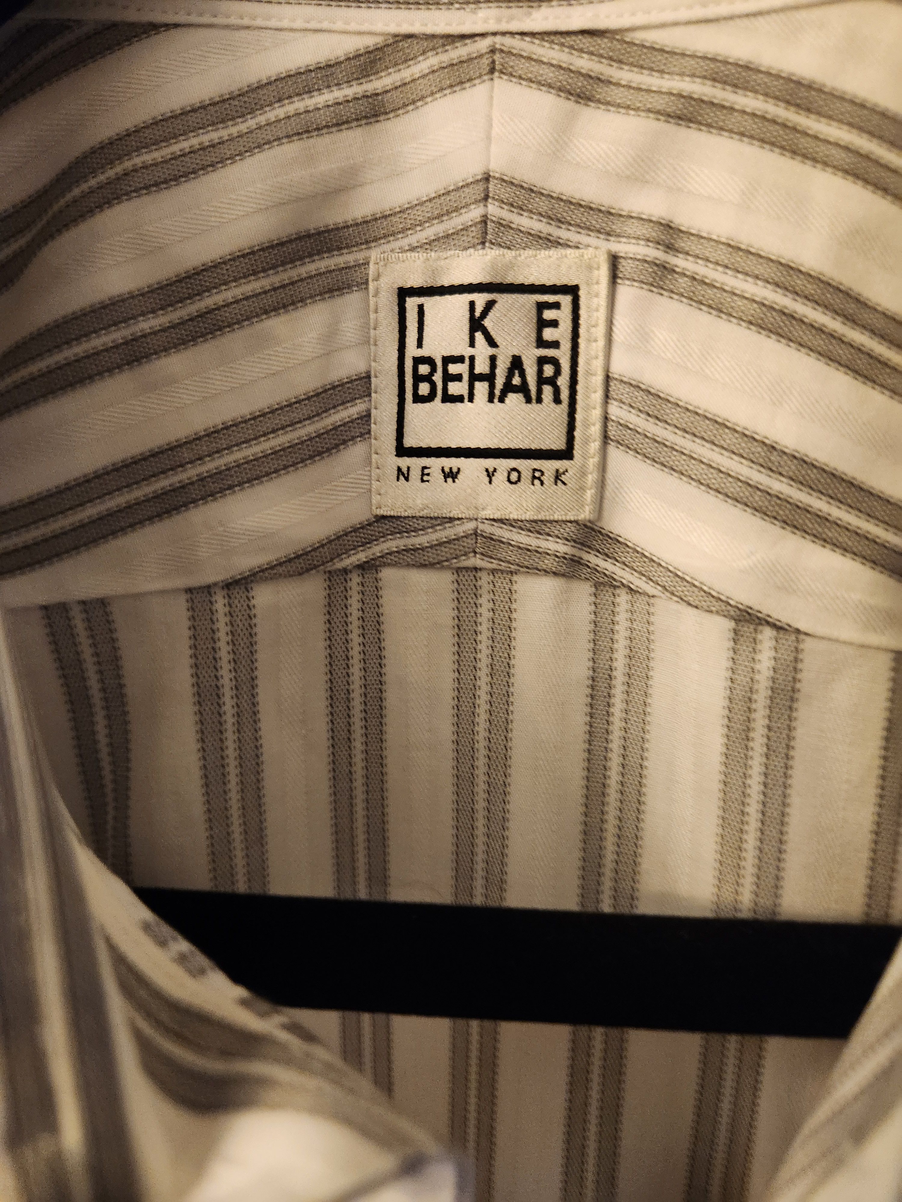 Ike Behar 100% Cotton Striped Long Sleeves Shirt Size US XL / EU 56 / 4 - 4 Thumbnail