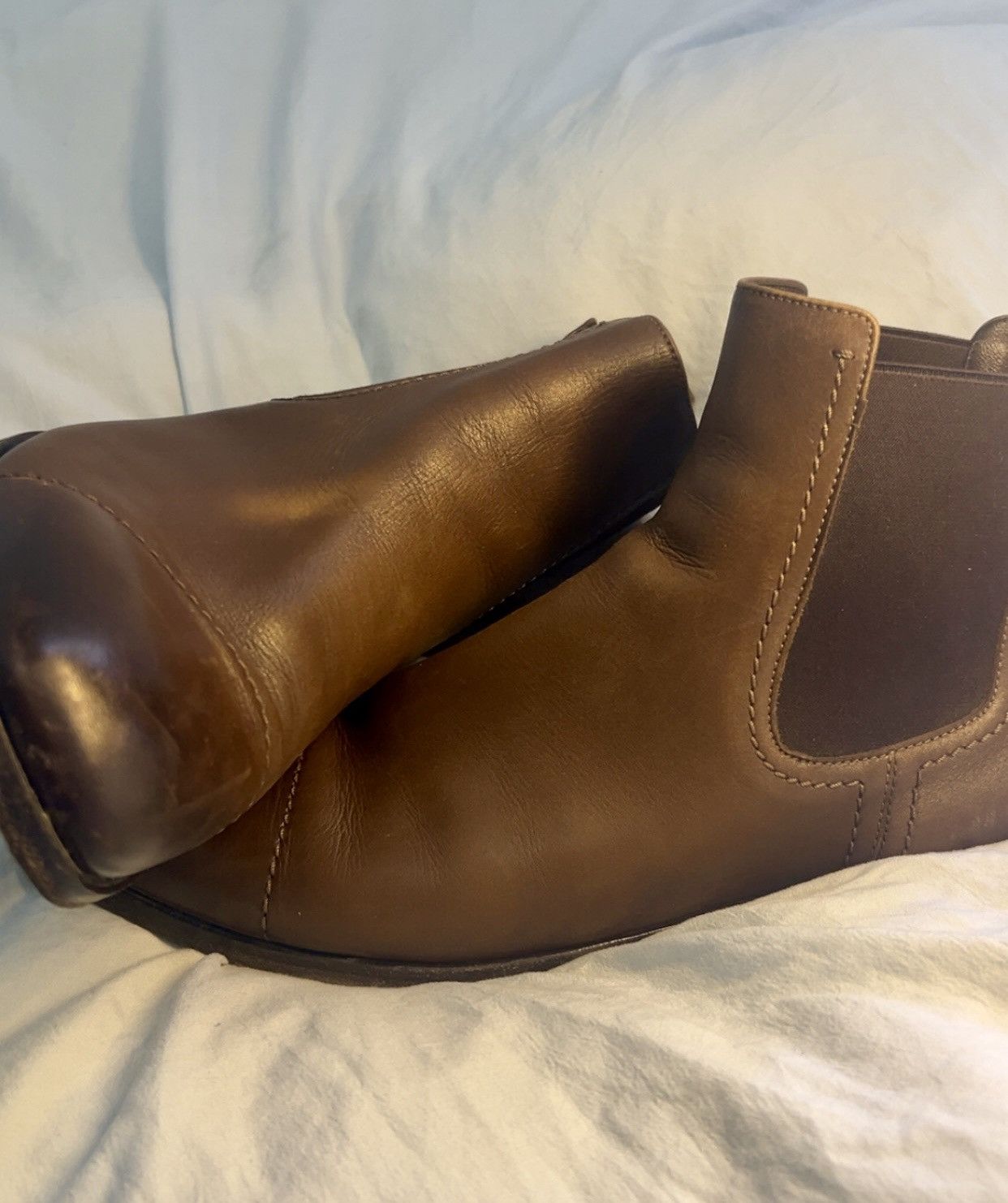 Ermenegildo Zegna Ermenegildo Zegna Leather Cap-Toe Chelsea Boots Size US 10 / EU 43 - 3 Thumbnail