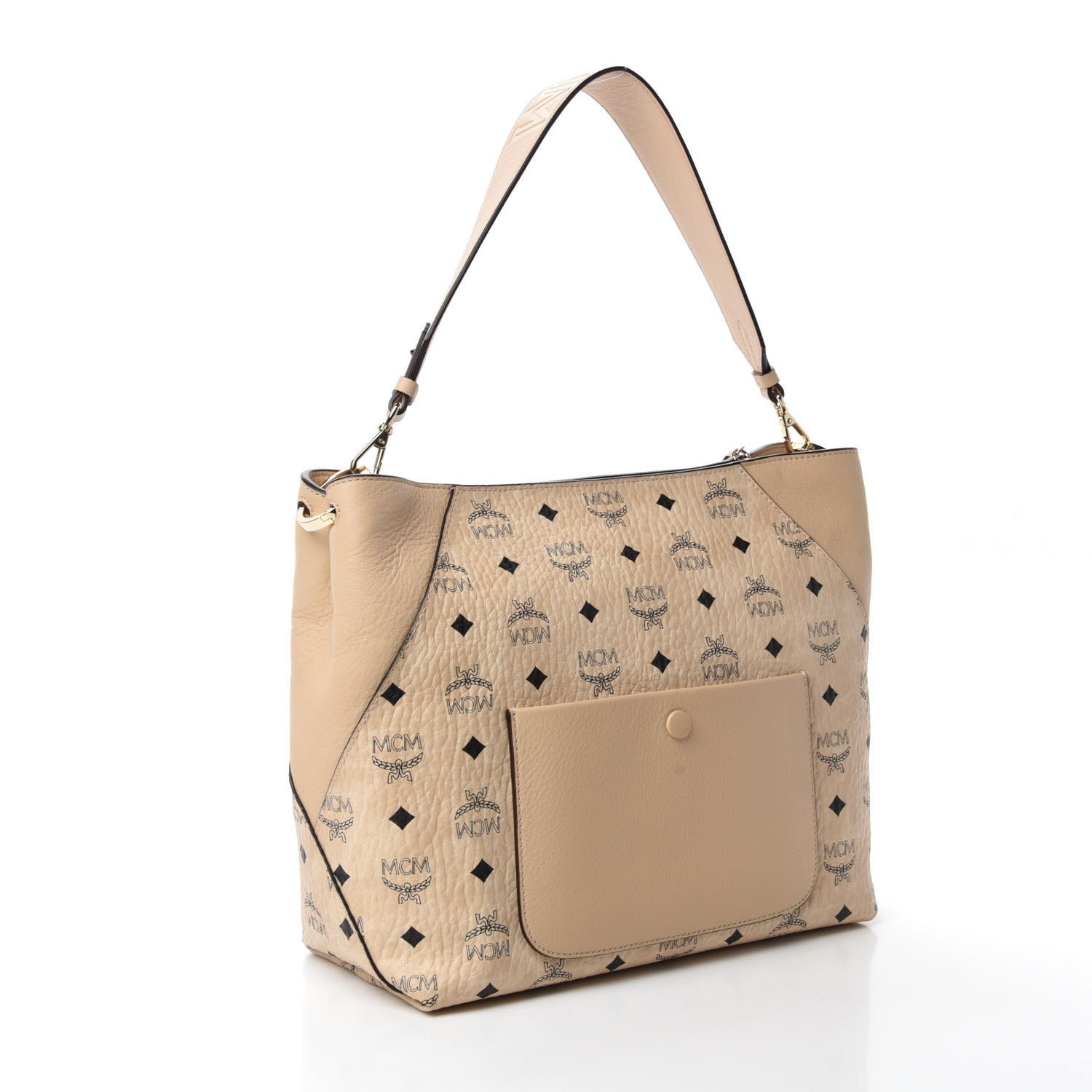 MCM o1mt1gz0625 Size: OS / Medium Hobo Bag in Beige Size ONE SIZE - 3 Thumbnail