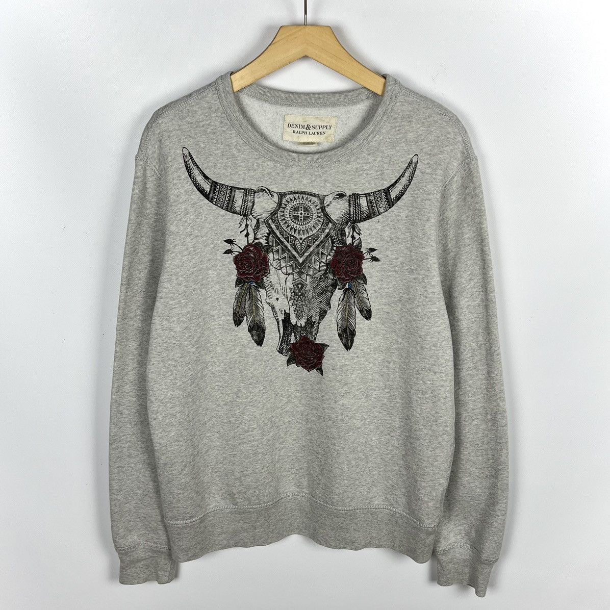 Denim & Supply Ralph Lauren Vintage Ralph Lauren skull big logo sweatshirt 90’s Size US M / EU 48-50 / 2 - 1 Thumbnail