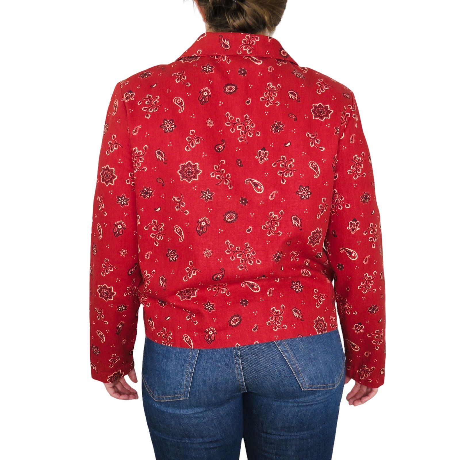 Vintage ORVIS Vintage Red Bandana Paisley Pattern Jacket Medium Size M / US 6-8 / IT 42-44 - 2 Thumbnail