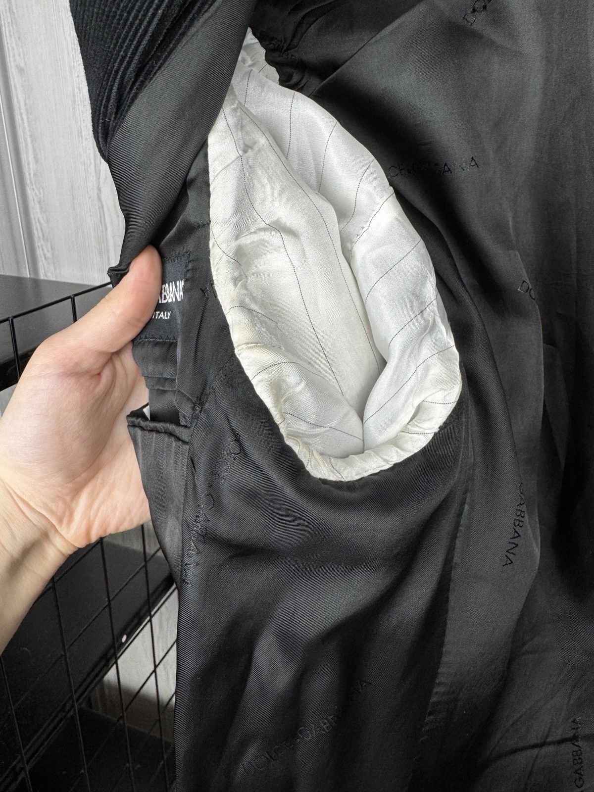 Dolce & Gabbana Dolce & Gabbana black corduroy leather buttons blazer sz 48 Size 38R - 14 Thumbnail