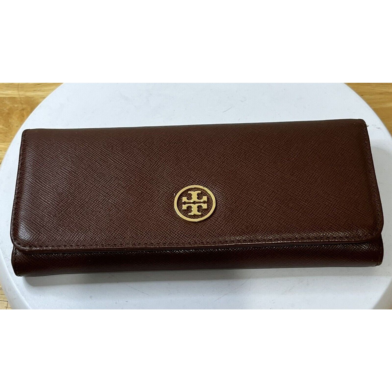Tory Burch Tory Burch Zip Continental Wallet Brown logo card holder Size ONE SIZE - 1 Thumbnail