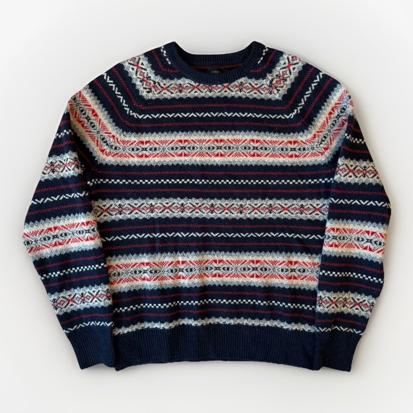 J.Crew J Crew Fair Isle Wool Sweater Medium Multicolor Pullover Size US M / EU 48-50 / 2 - 1 Thumbnail