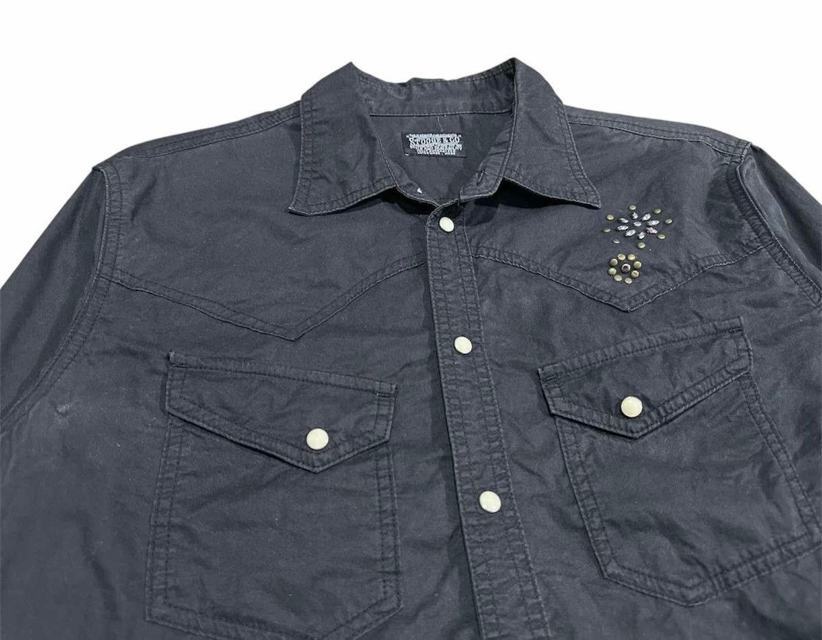 🔥Sick Y2K Stopges & Co Studded Western Shirt Black