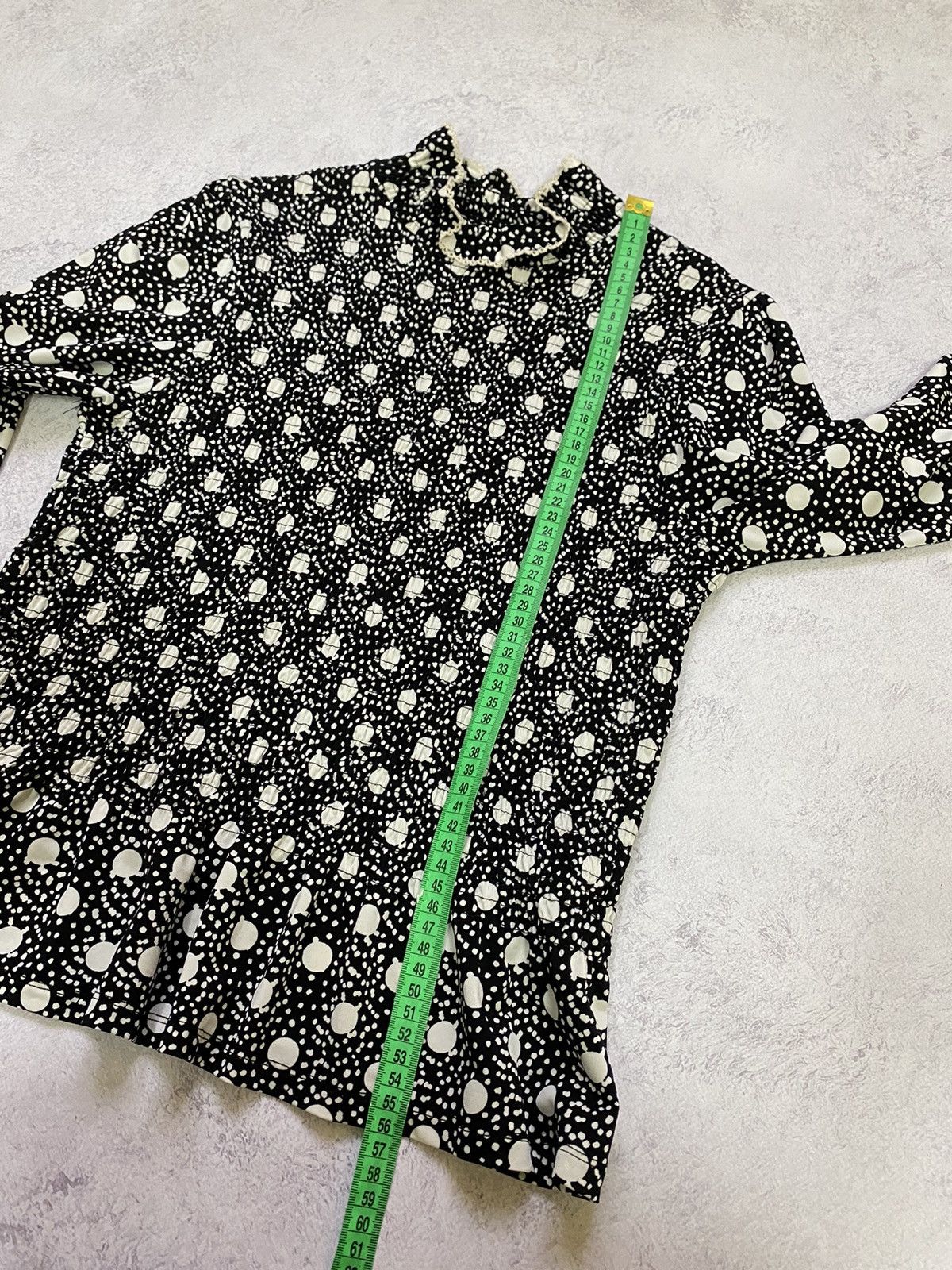 Sandro Sandro Spotted Shirred Smocked Mock Neck Top Size 2 Size M / US 6-8 / IT 42-44 - 14 Thumbnail