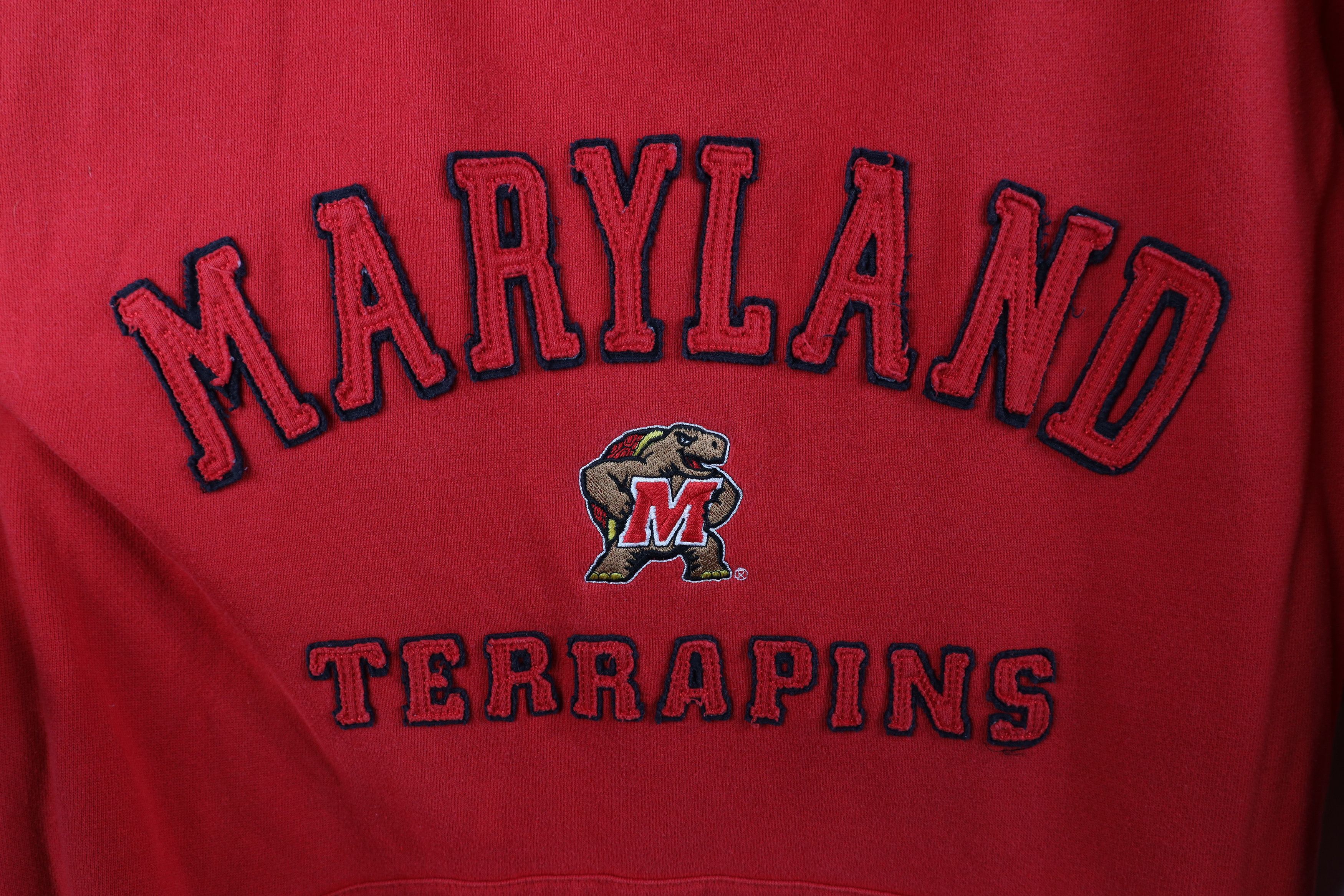 Vintage Vintage Fit University of Maryland Hoodie Sweatshirt Red Size US L / EU 52-54 / 3 - 5 Thumbnail