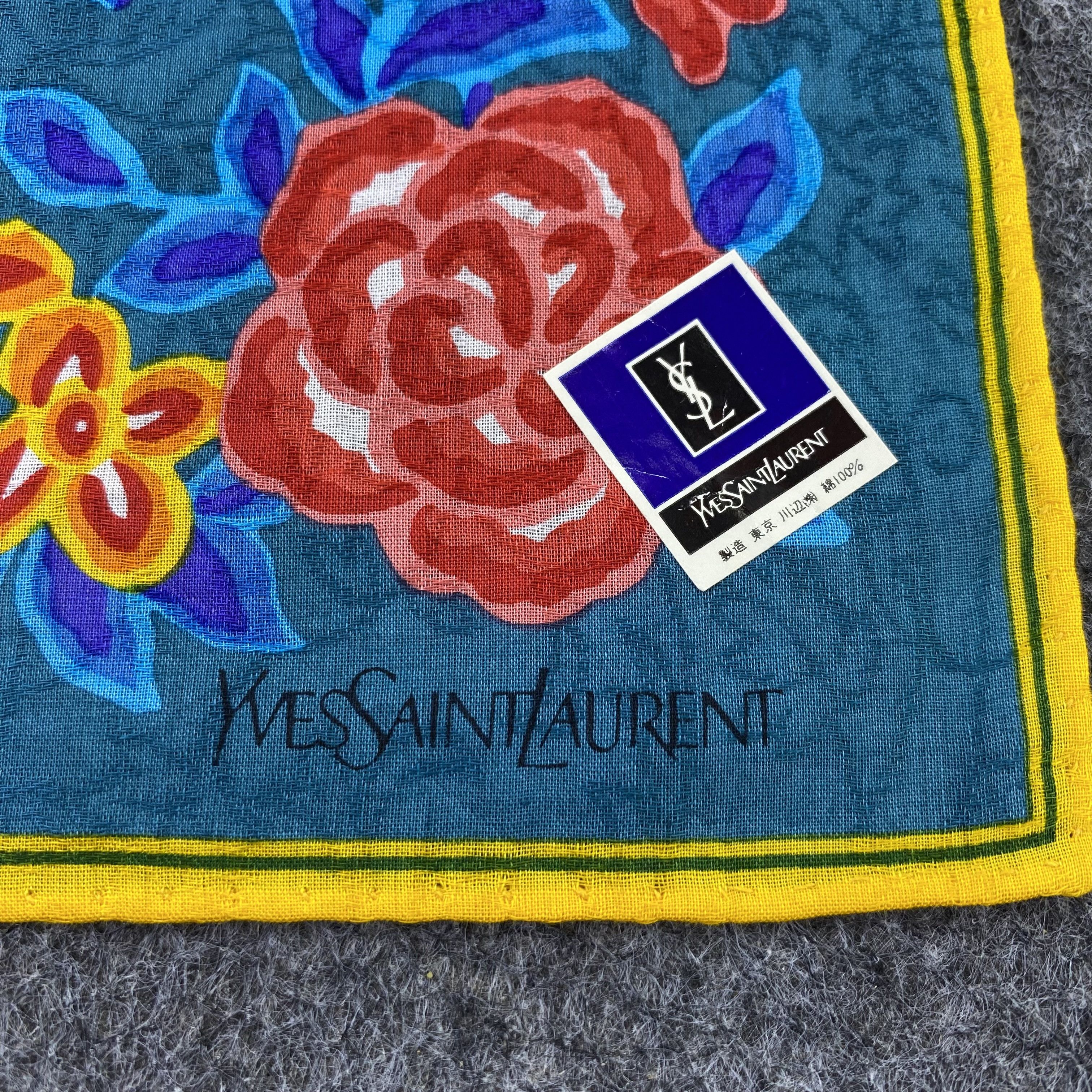 Designer Yves Saint Laurent Handkerchief / Bandana /Neckerchief-B1218 Size ONE SIZE - 5 Thumbnail
