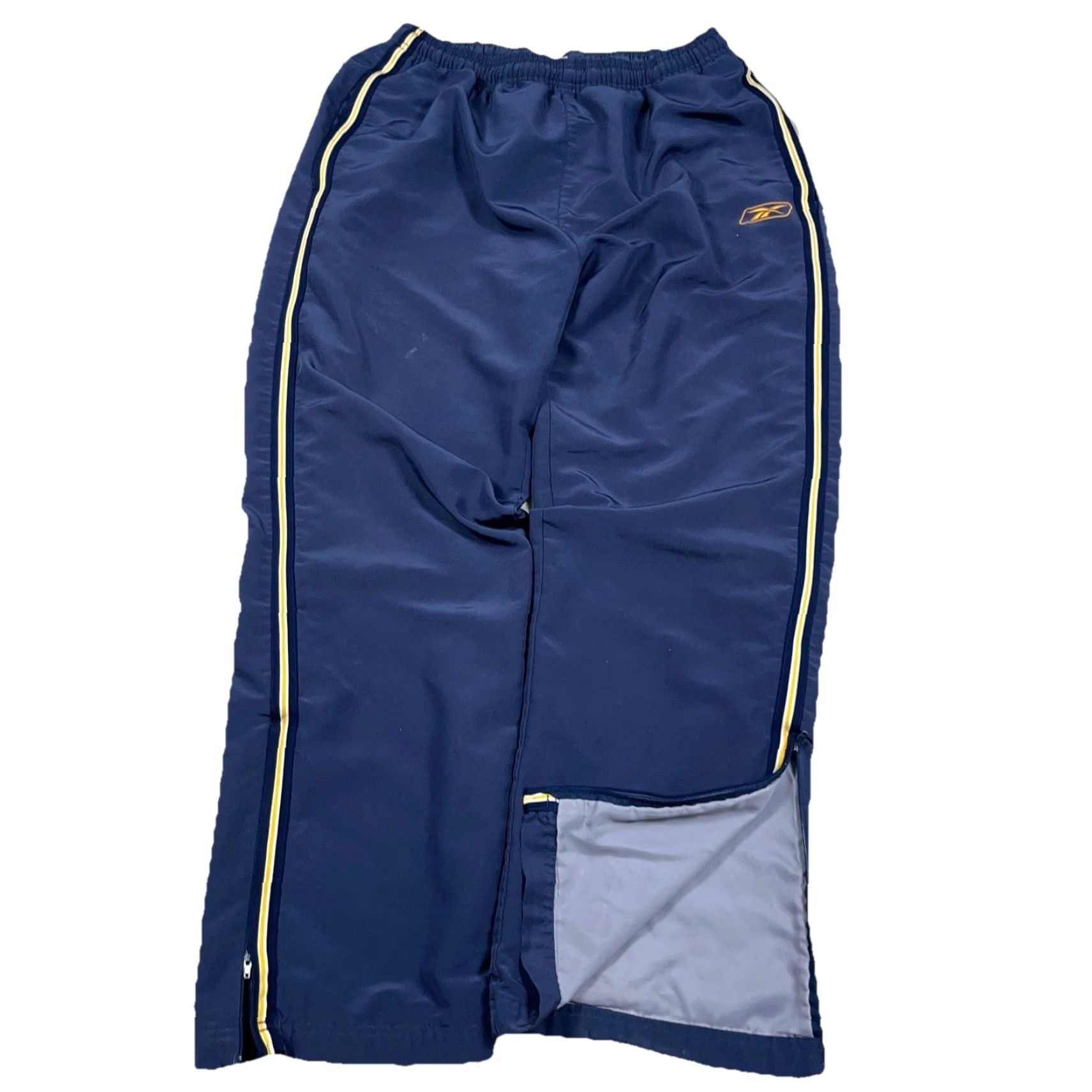 Reebok VINTAGE Reebok Pants Men S Blue Windbreakers Track Suit Joggers Y2K Lined Size 36R - 2 Thumbnail