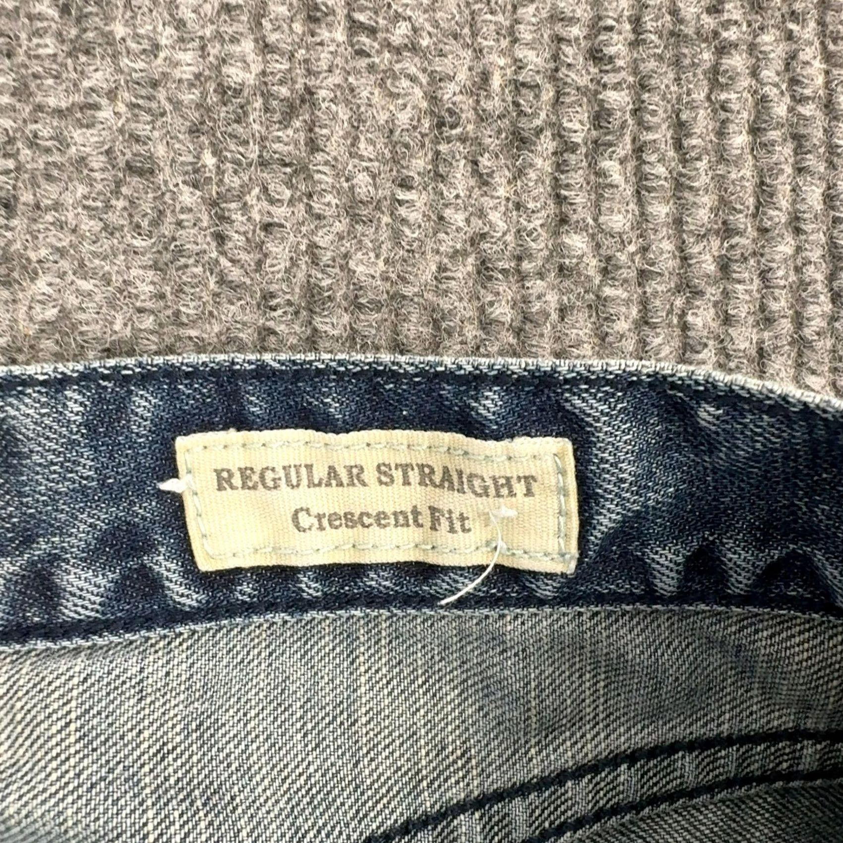 Guess GUESS Jeans Mens 31 Blue Cotton Blend Regular Straight Crescent Fit Jeans Casual Denim Straight 29in Inseam Mens Size US 31 - 4 Thumbnail