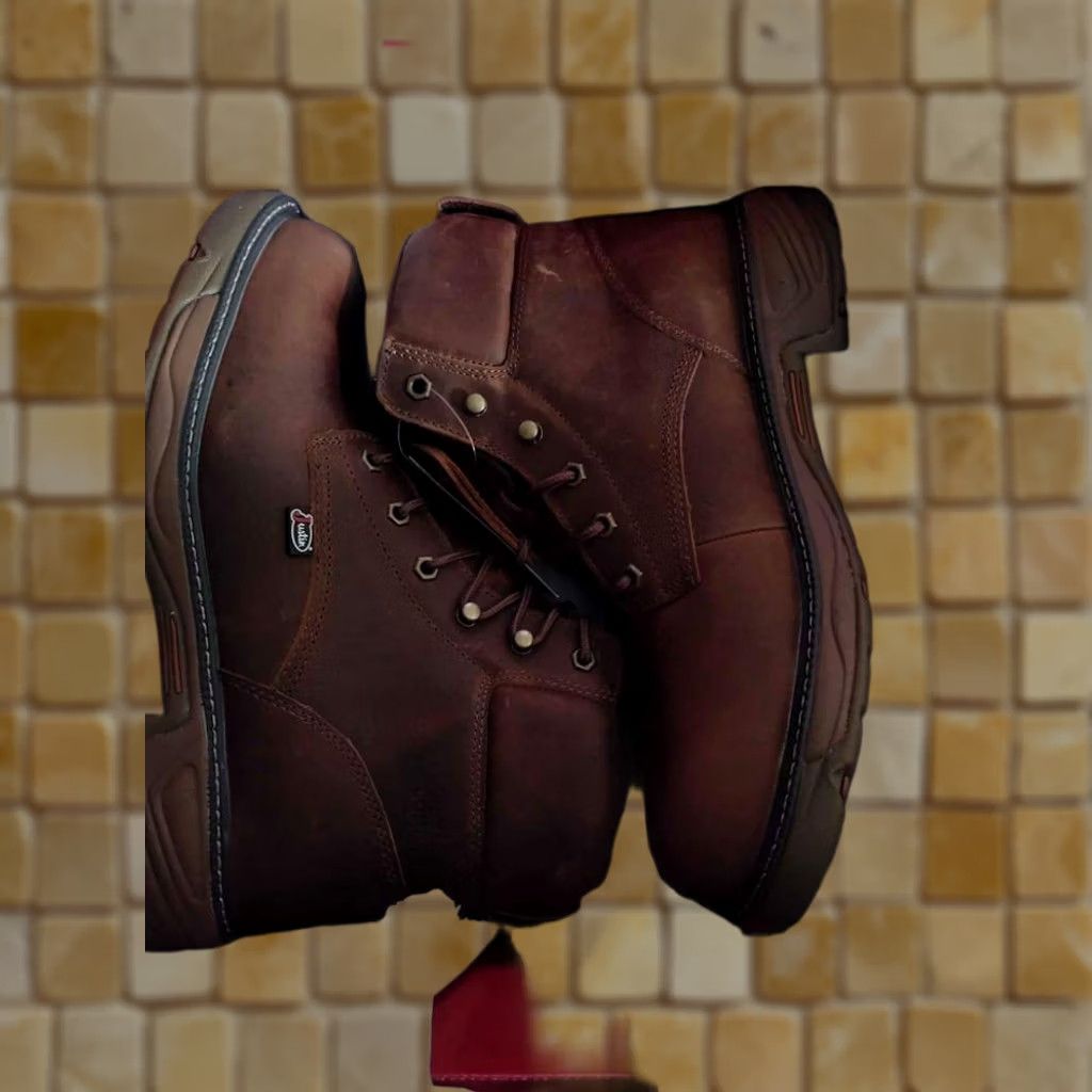 Justin Boots New Mens Justin Brown 6" Comp Safety Toe SE466 Size 11.5 D Rush Nano Shoes Size US 12 / EU 45 - 1 Preview
