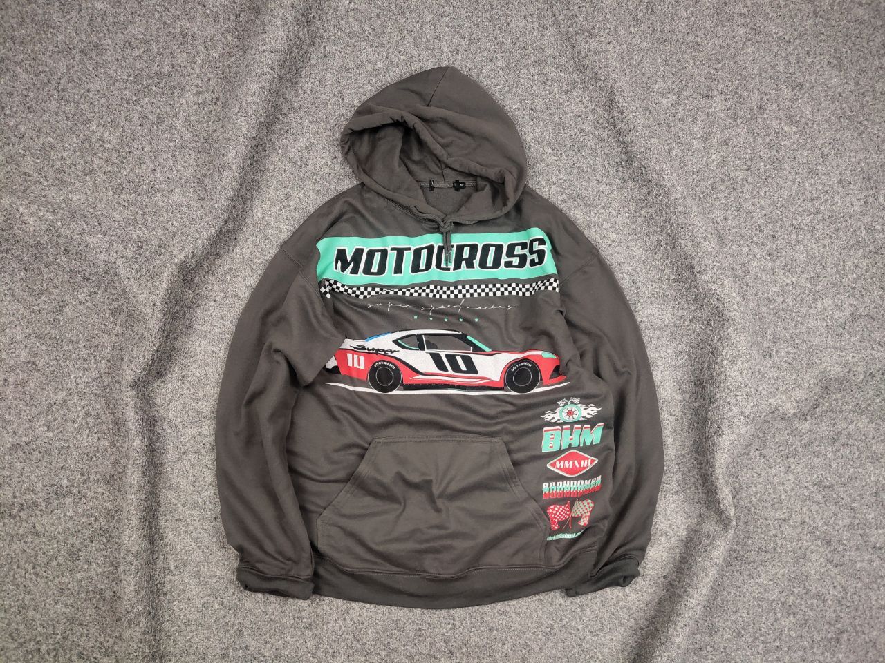 NASCAR Vintage Motocross Car Racing Nascar Logo Gray Hoodie Size US M / EU 48-50 / 2 - 1 Thumbnail
