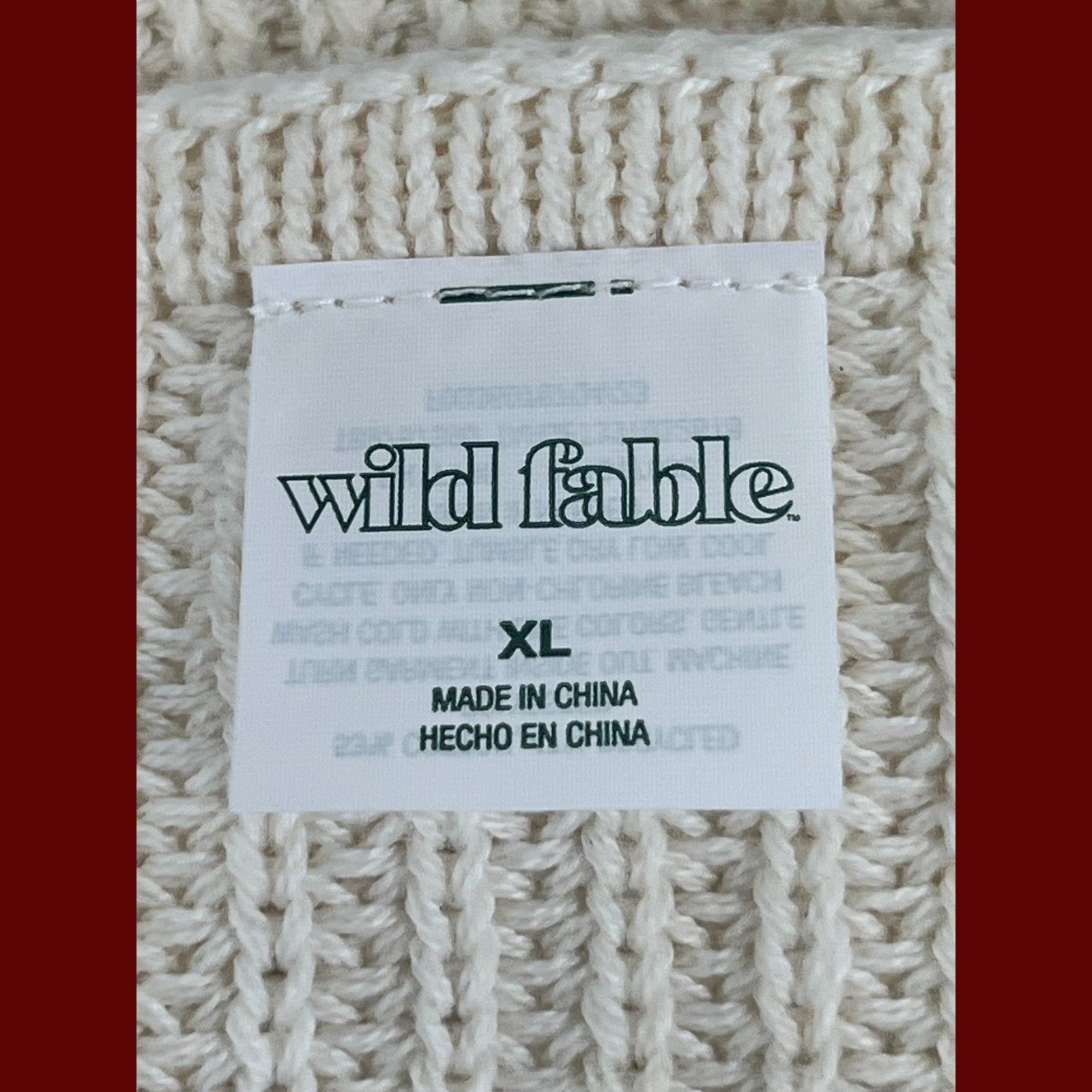 Other Wild Fable - Women's Knitted Tank Top Camisole - Off-White - Size XL / US 12-14 / IT 48-50 - 9 Thumbnail