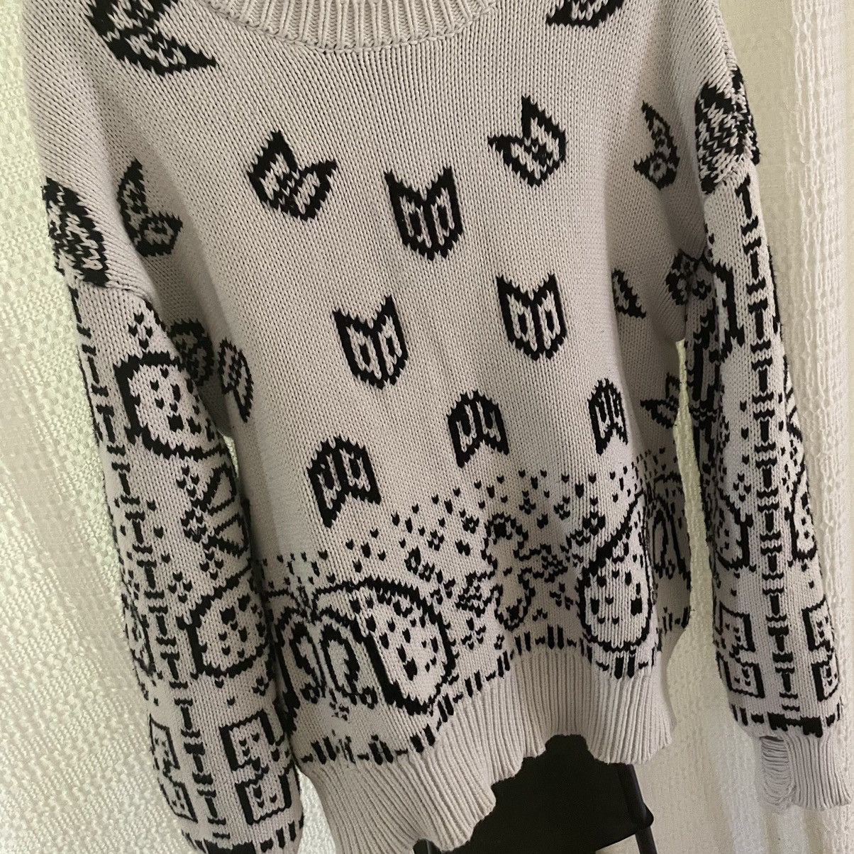 Rhude Rhude Cream Double Knit Cotton Cashmere Bandana Sweater Size US S / EU 44-46 / 1 - 3 Thumbnail