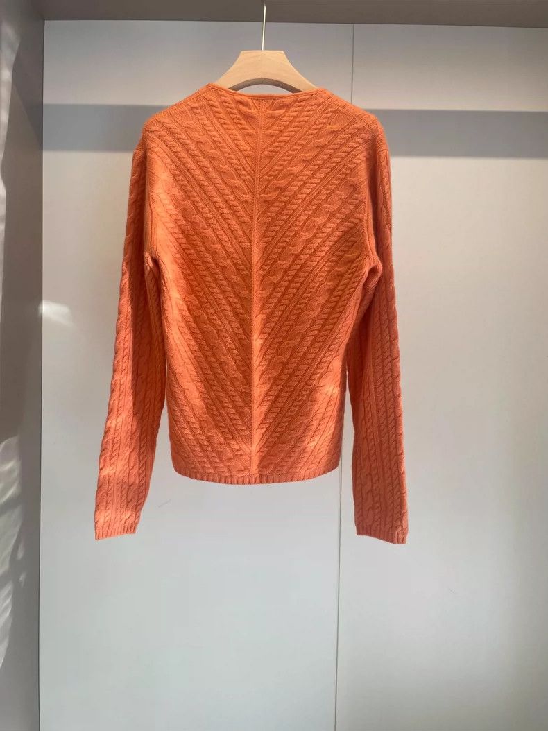 Loro Piana Orange Cashmere Sweater