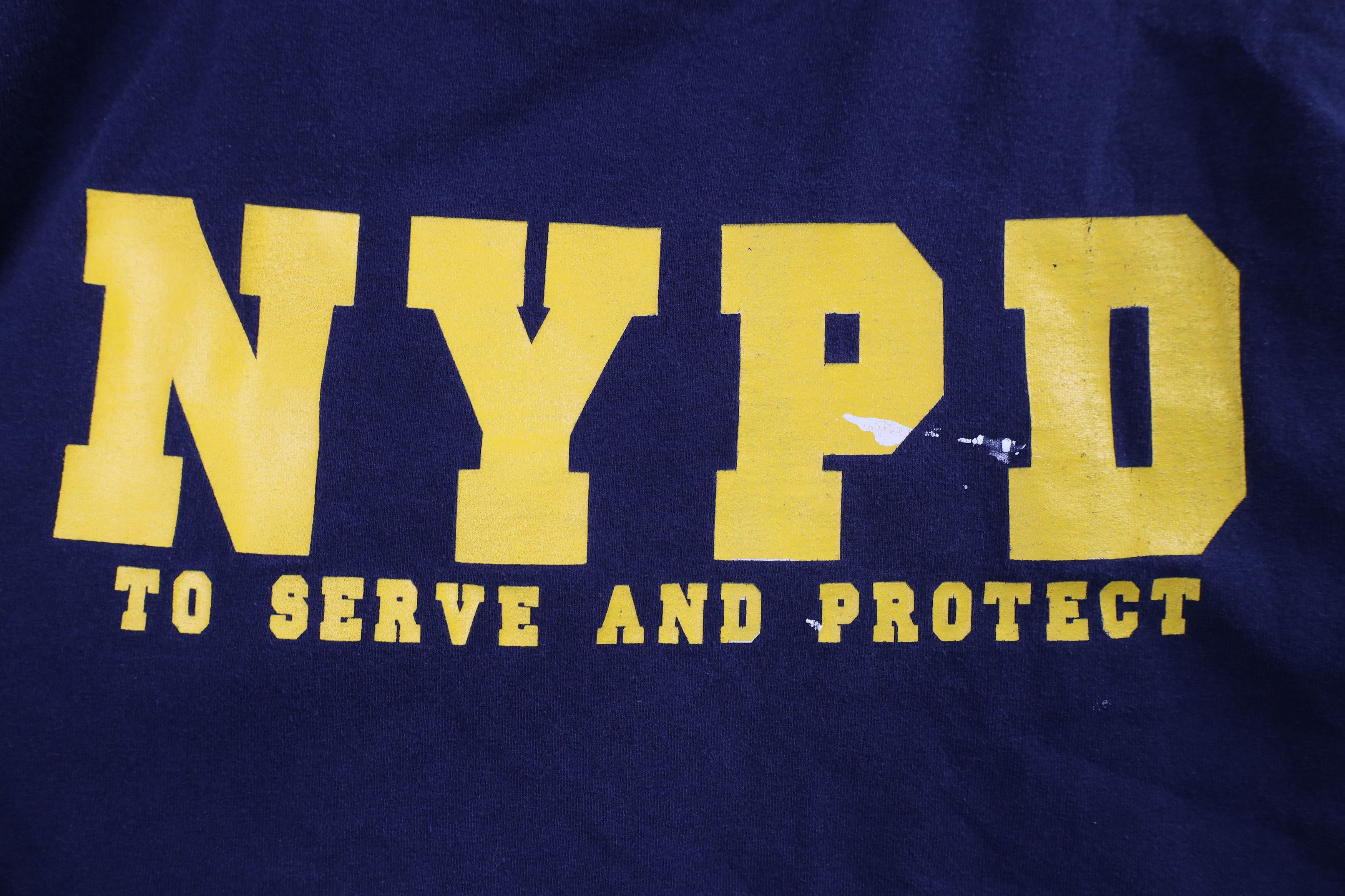 Vintage Vintage 90s Y2K NYPD New York Long Sleeve T-Shirt Blue Size US L / EU 52-54 / 3 - 4 Thumbnail