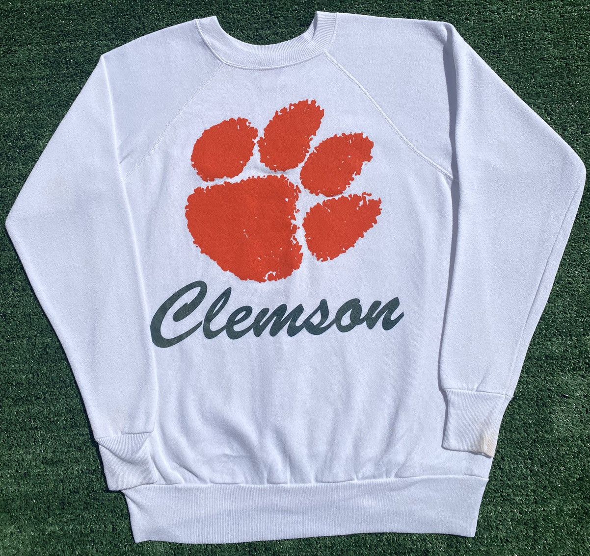 Vintage VTG 80’s 20/20 Clemson University Raglan Sweatshirt Medium Size US M / EU 48-50 / 2 - 1 Thumbnail