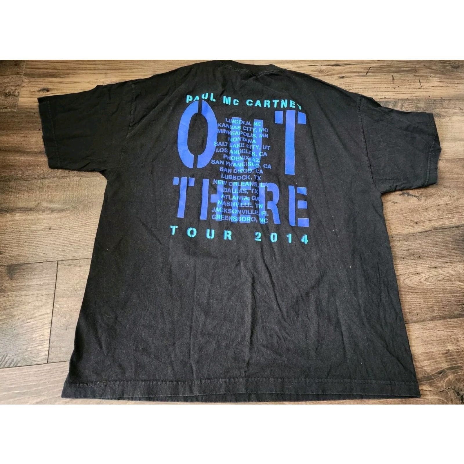 Vintage Paul McCartney T-Shirt Adult 2XL Black Double-Sided USA Tour 2014 Music Mens Size US XXL / EU 58 / 5 - 2 Thumbnail