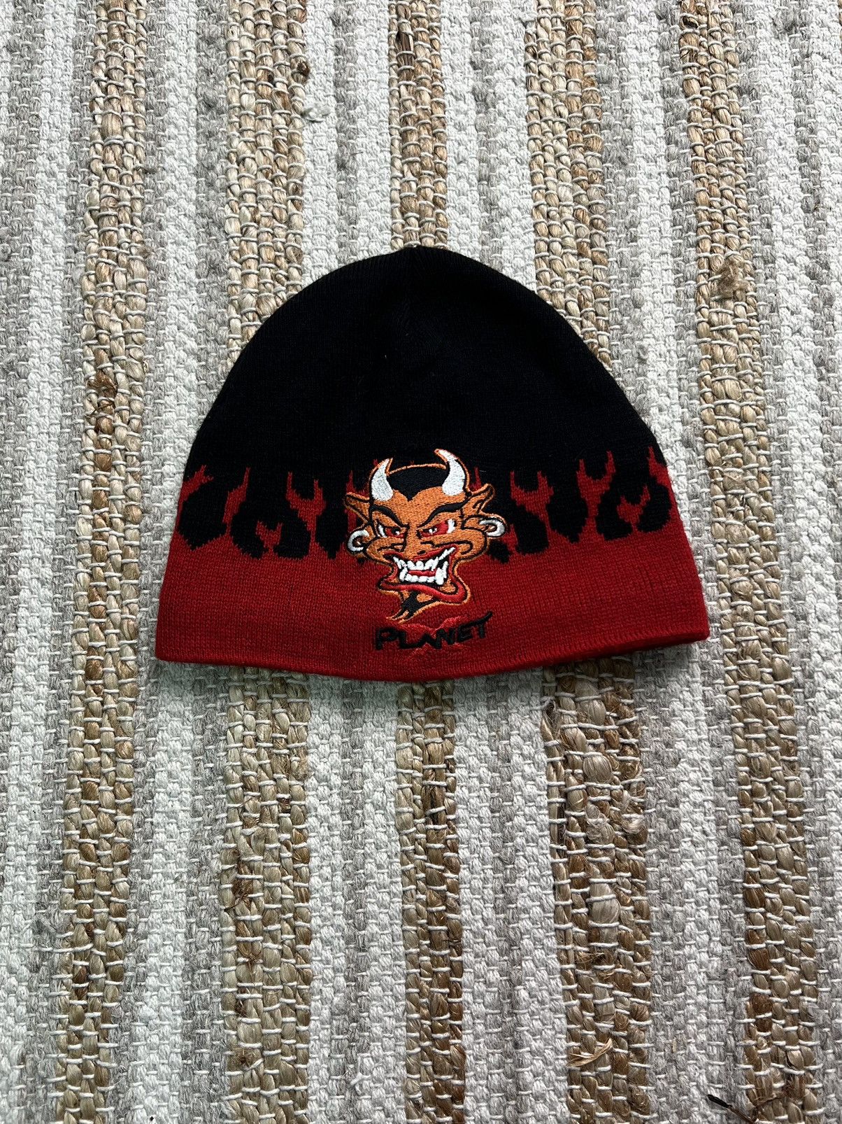 Japanese Brand × Vintage Vintage flames beanie Size ONE SIZE - 1 Thumbnail