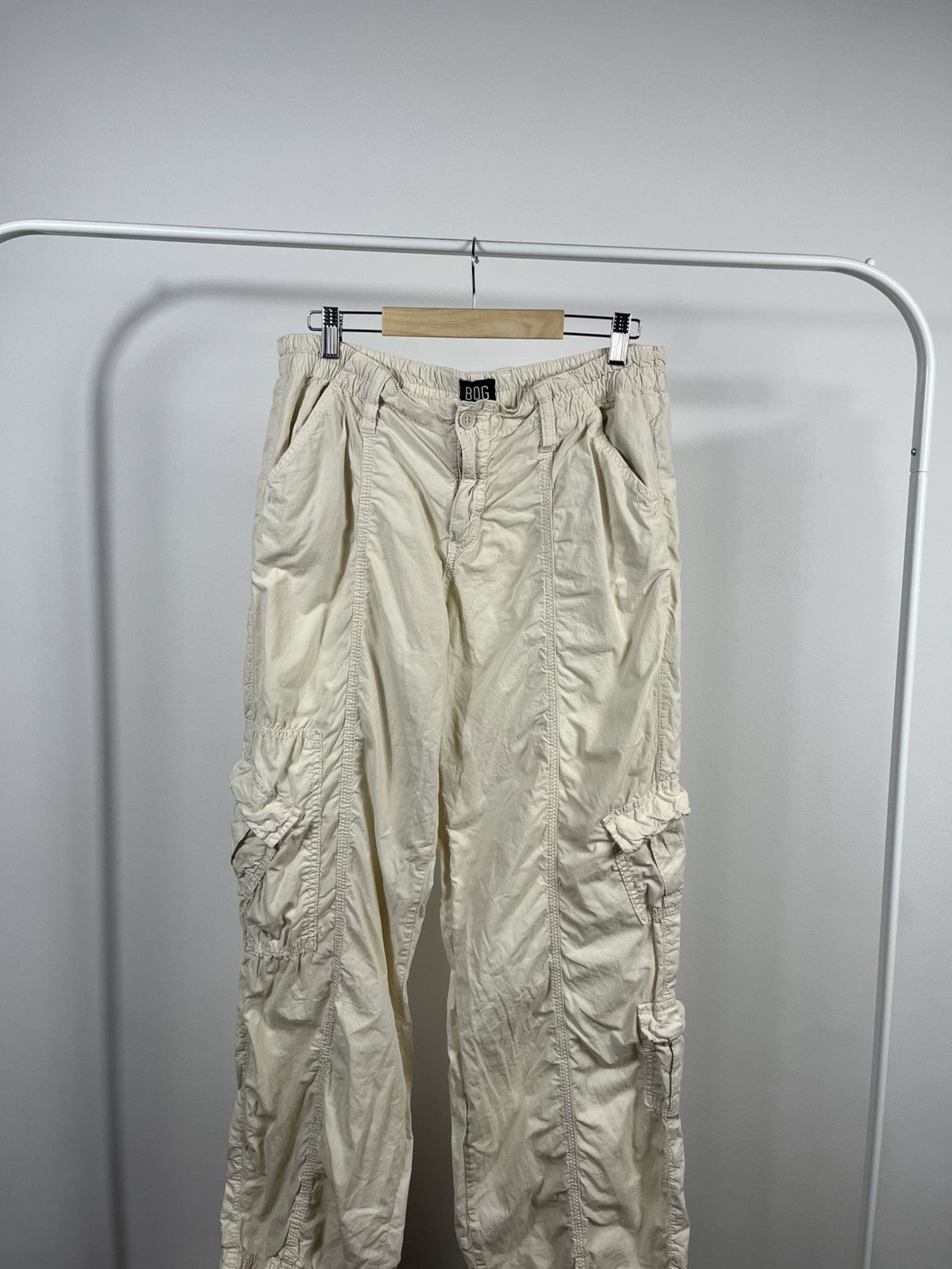 Bdg BDG Baggy Cargo Pants Cream Y2K Streetwear Size 32" / US 10 / IT 46 - 2 Thumbnail