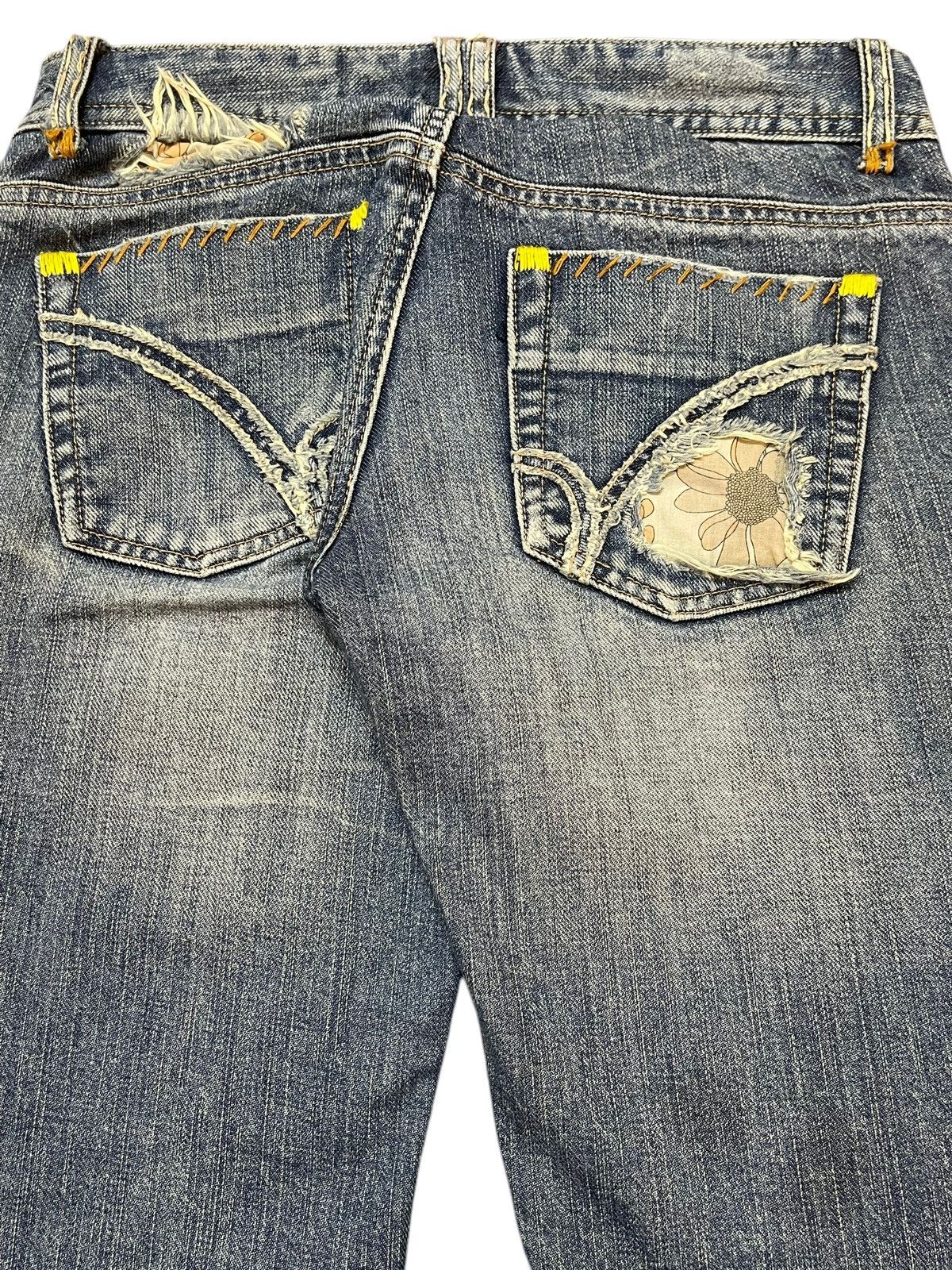 If Six Was Nine Vintage Japanese Brand Blue Faded Wash Style Flare Jeans Size US 28 / EU 44 - 6 Thumbnail