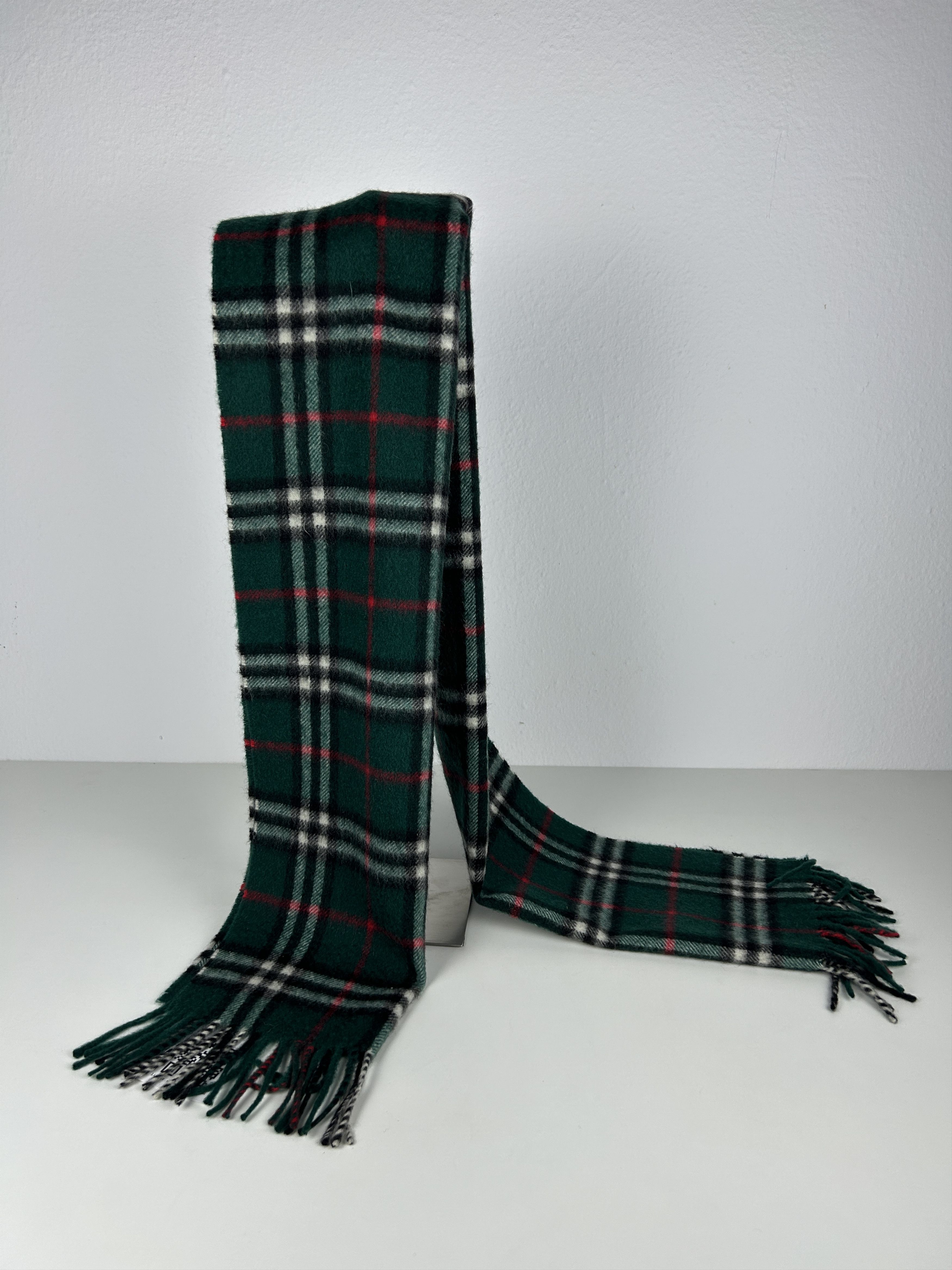 Burberry Vintage Burberry green nova check cashmere scarf Size ONE SIZE - 4 Thumbnail