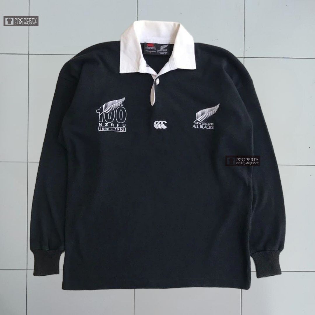 Canterbury All BLACKS 75周年 ヴィンテージ ユニフォーム Vintage 00s Canterbury All Blacks Steinlager Rugby Jersey Long
