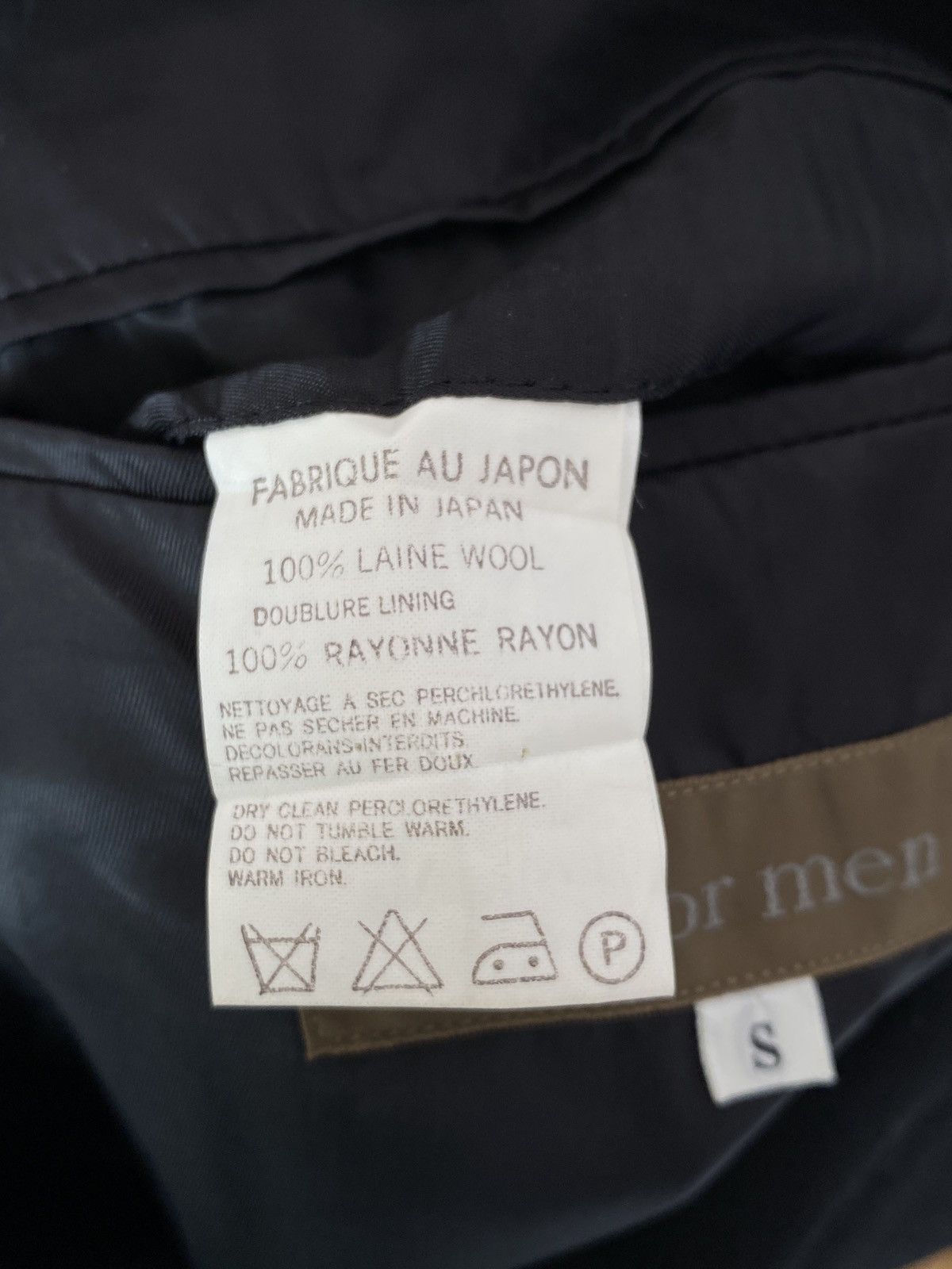 Yohji Yamamoto 90's Y's for Men by Yohji Yamamoto Wool Black Blazer Jacket Size US S / EU 44-46 / 1 - 5 Thumbnail