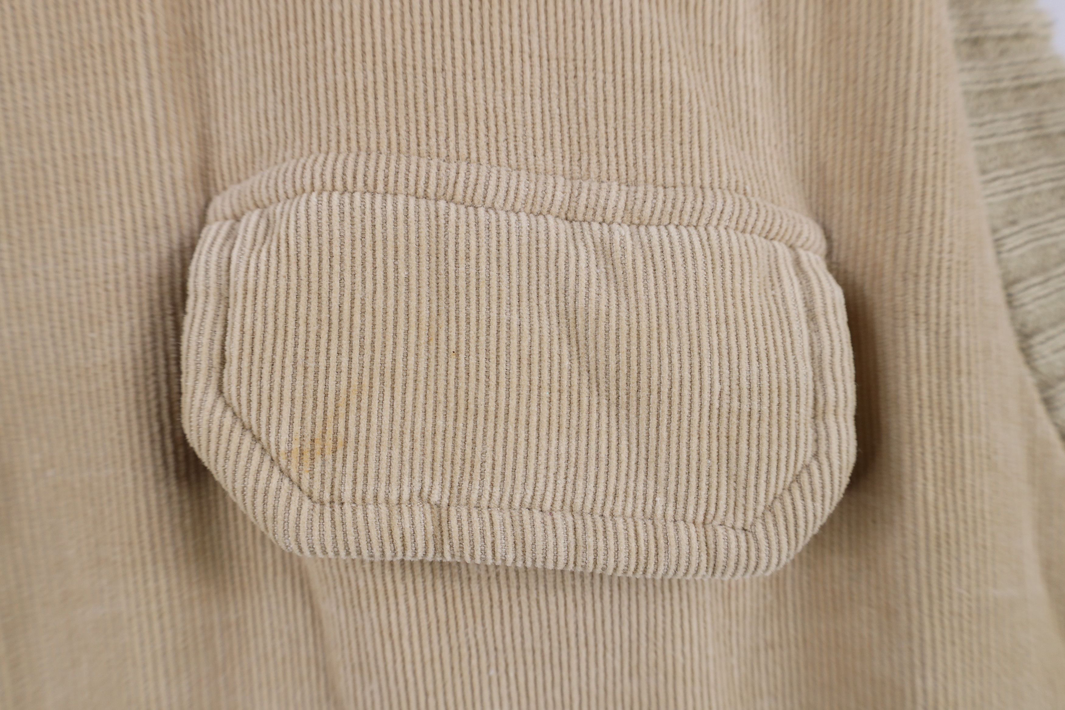 Vintage Vintage 70s Streetwear Corduroy Zip Vest Jacket Beige Size US L / EU 52-54 / 3 - 5 Thumbnail